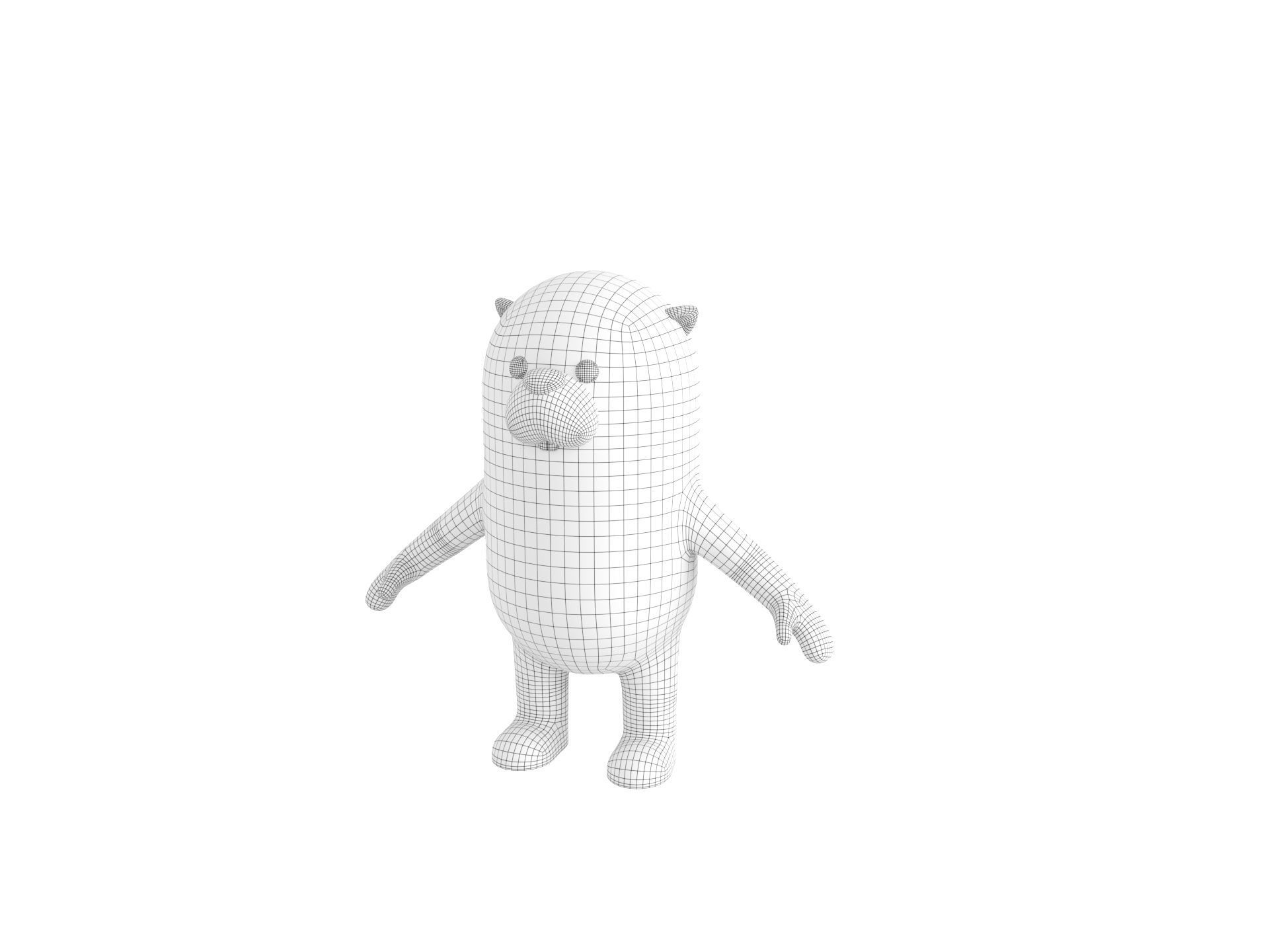 Rigged Beaver Character 3D model_32