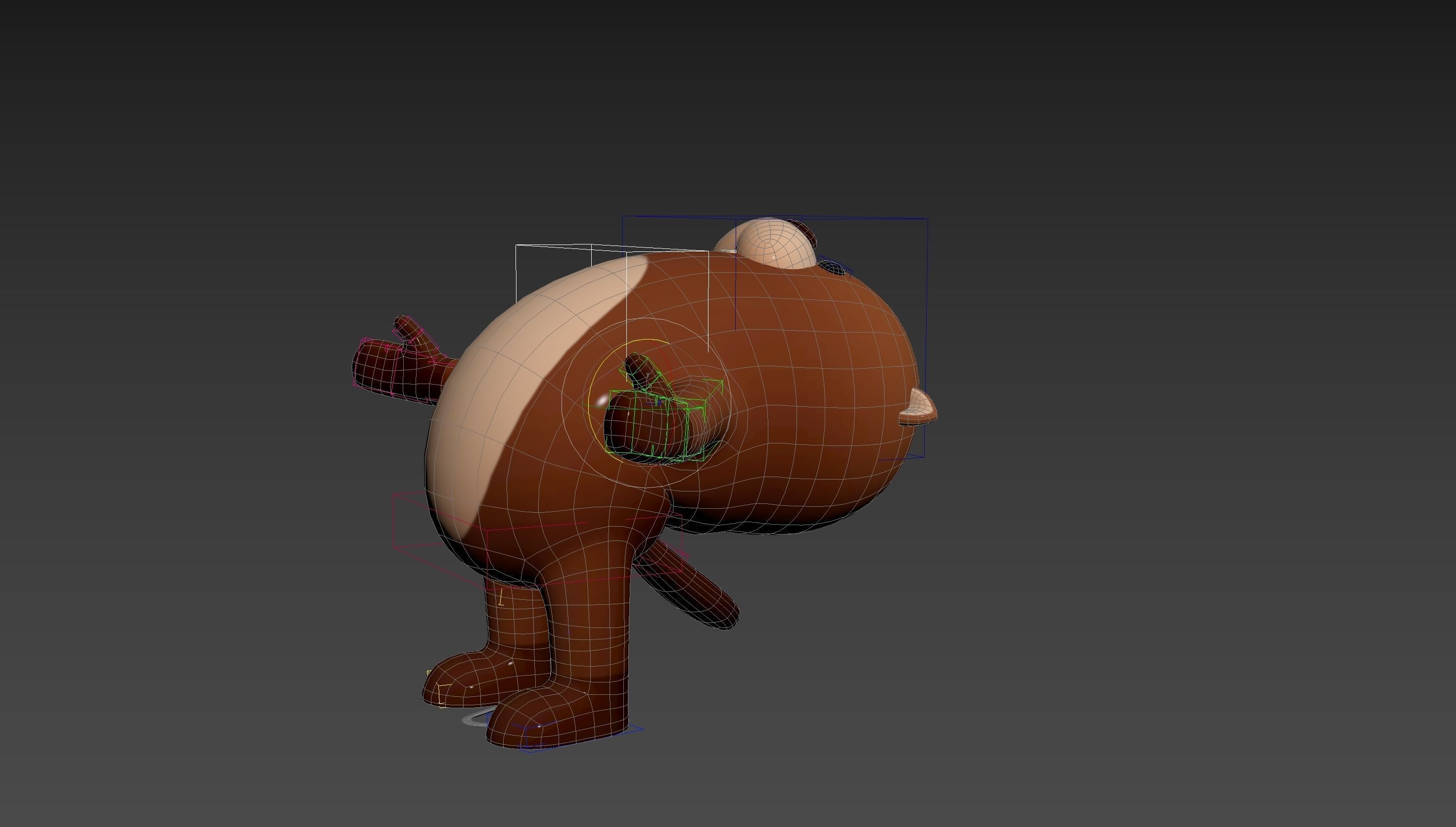Rigged Beaver Character 3D model_25