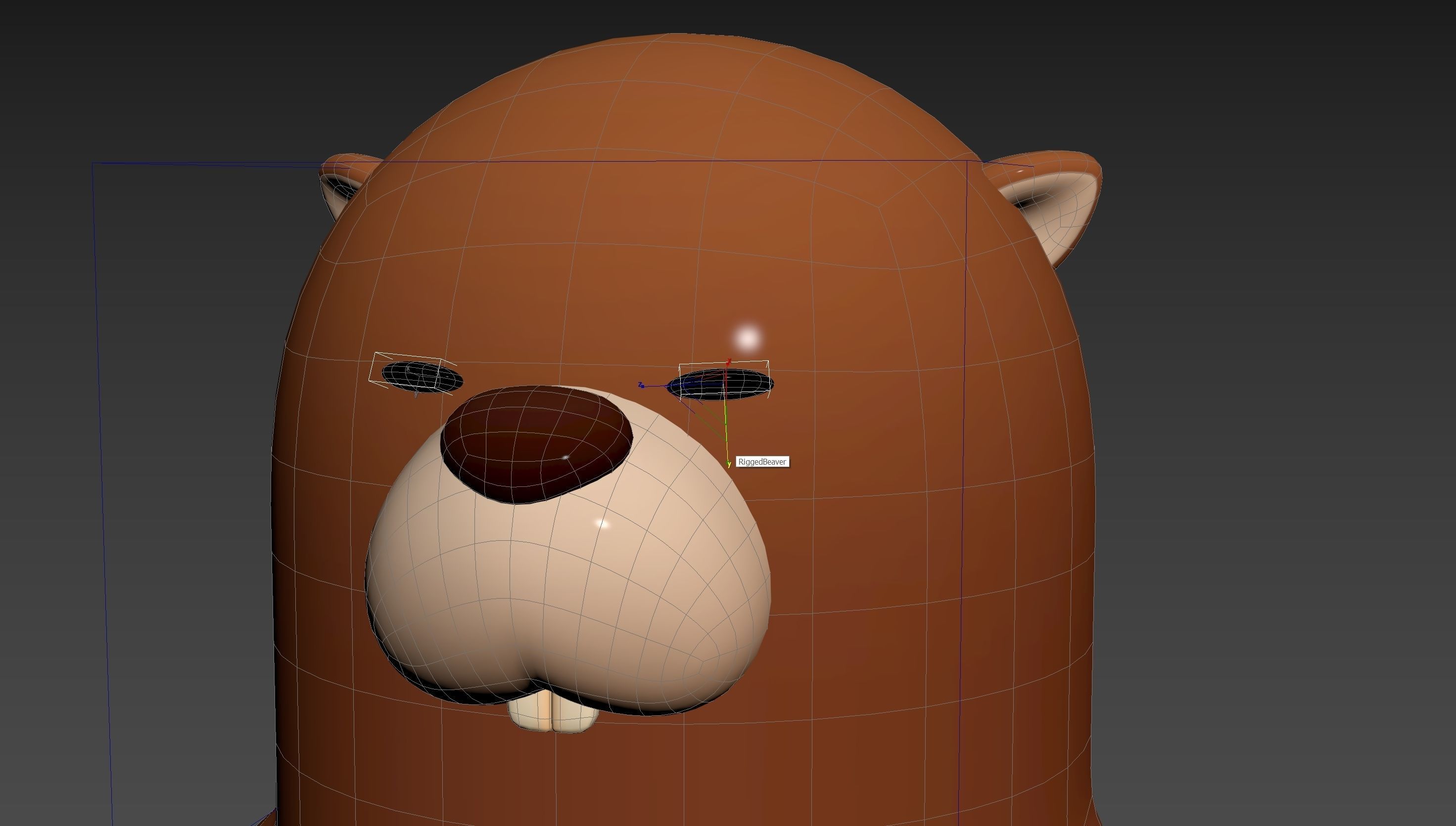 Rigged Beaver Character 3D model_27