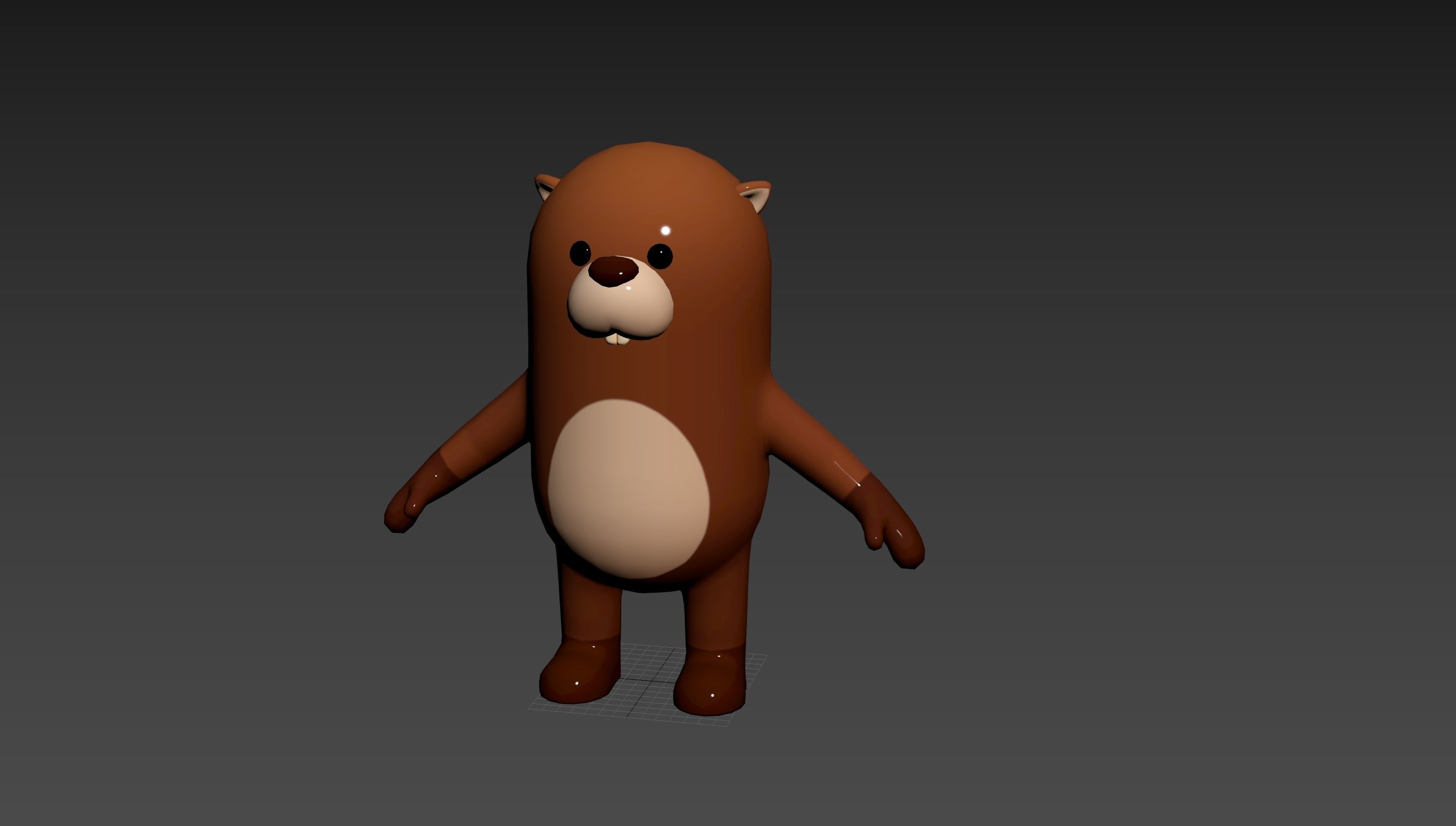 Rigged Beaver Character 3D model_30