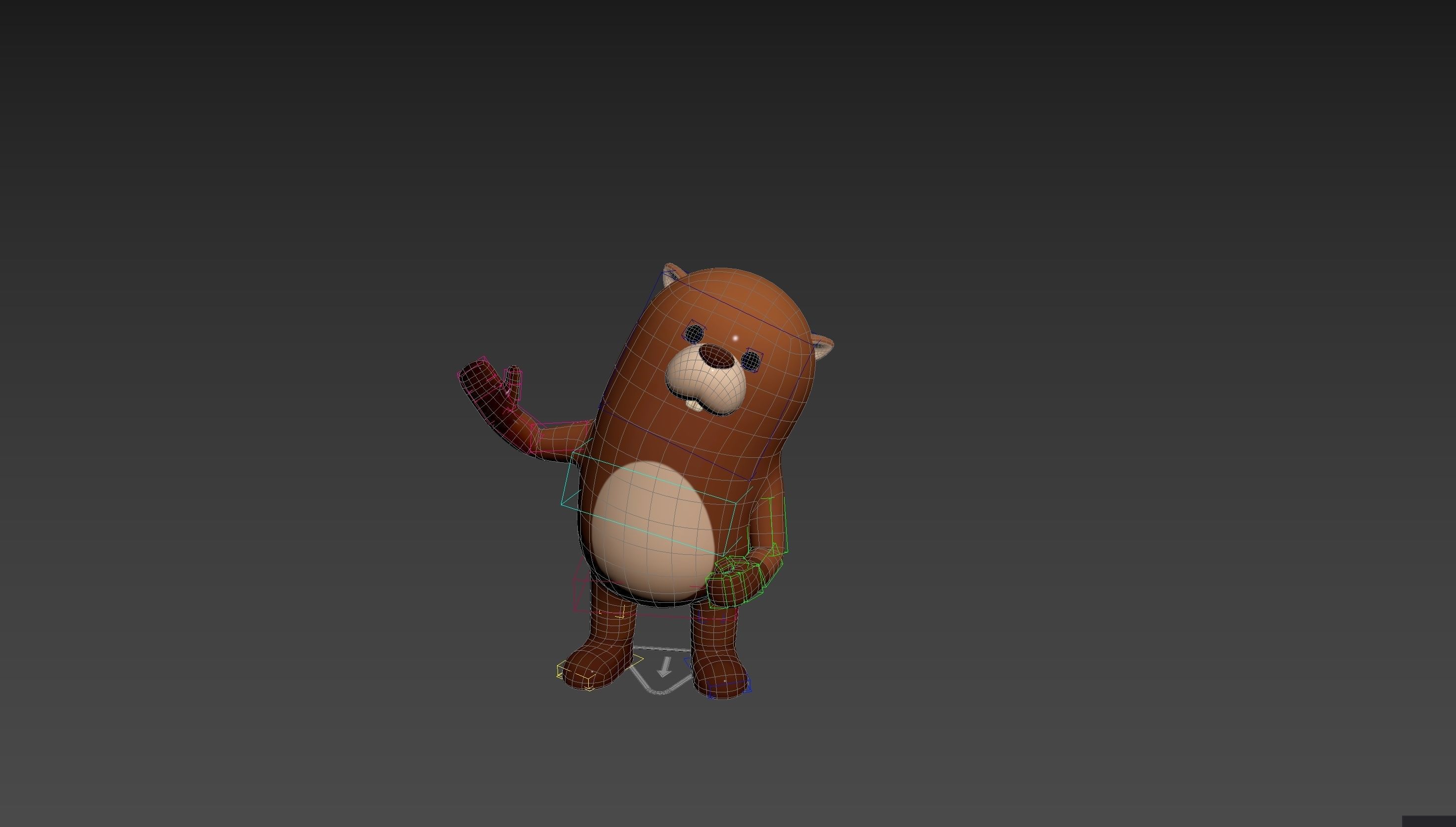 Rigged Beaver Character 3D model_18