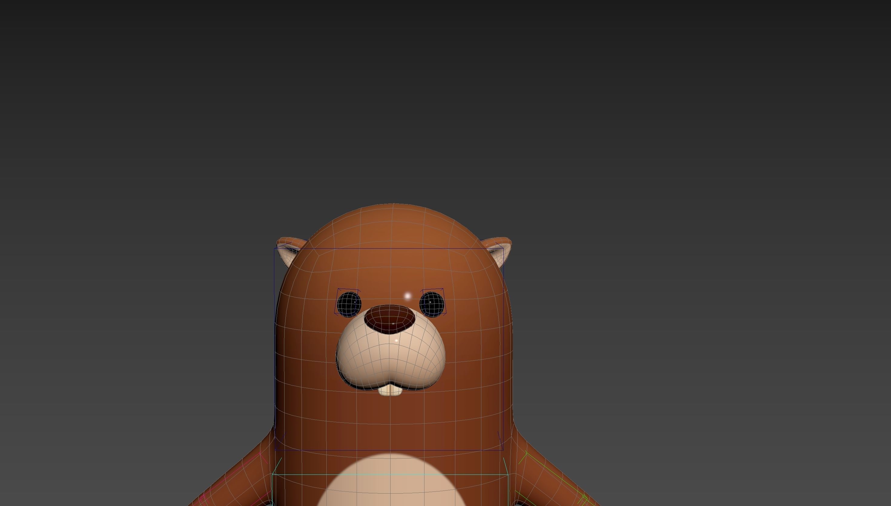 Rigged Beaver Character 3D model_14