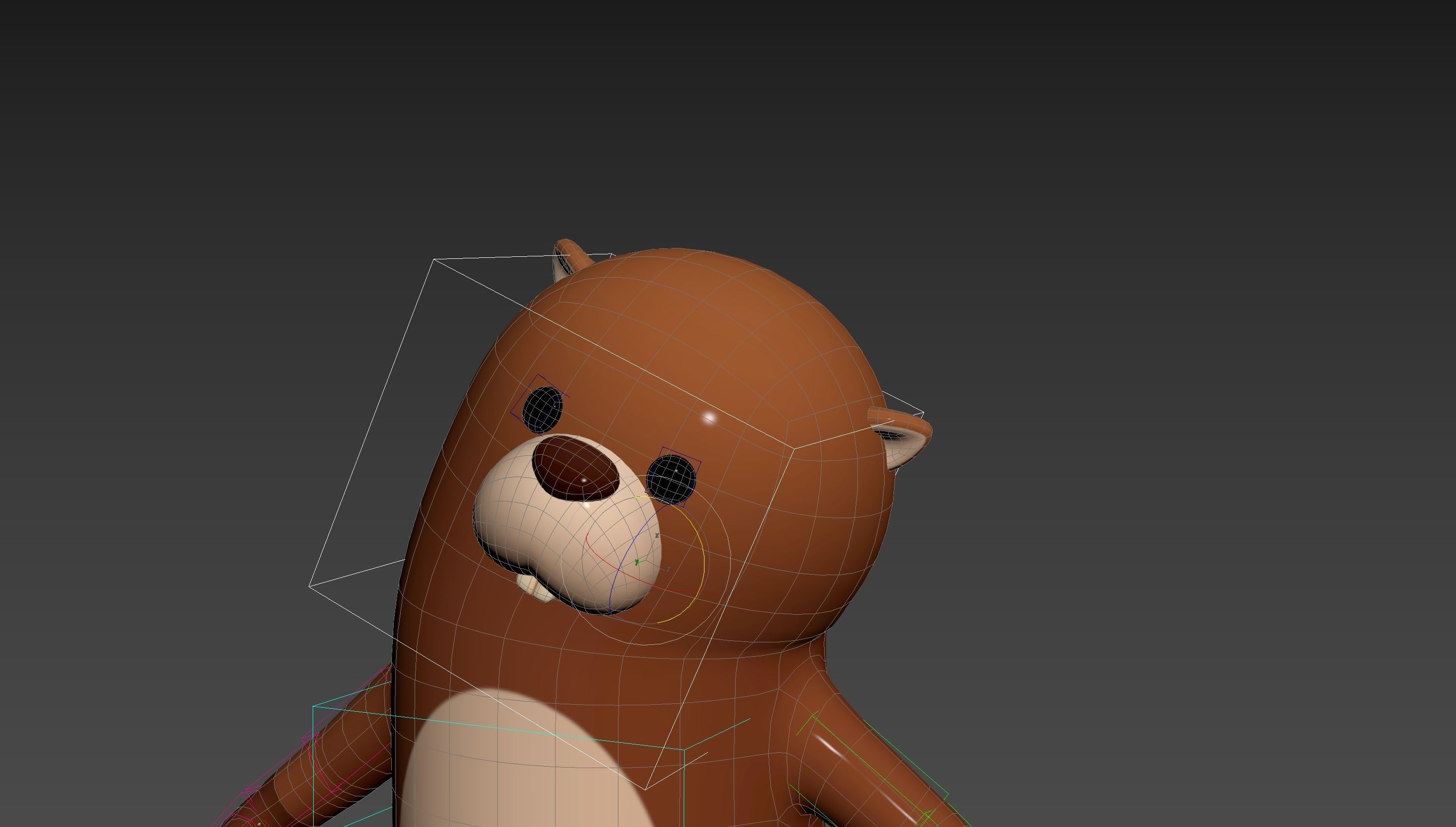 Rigged Beaver Character 3D model_26