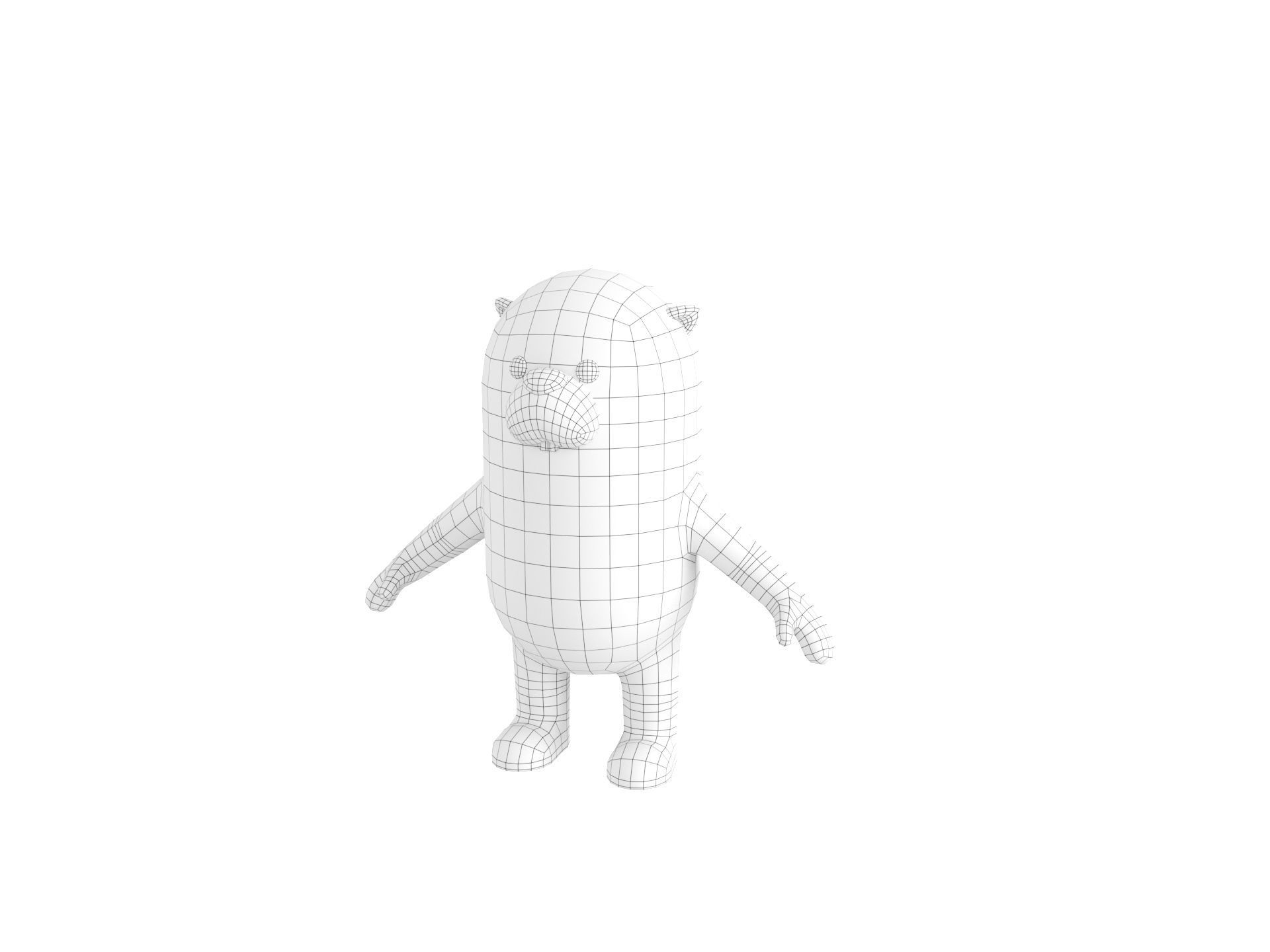 Rigged Beaver Character 3D model_31