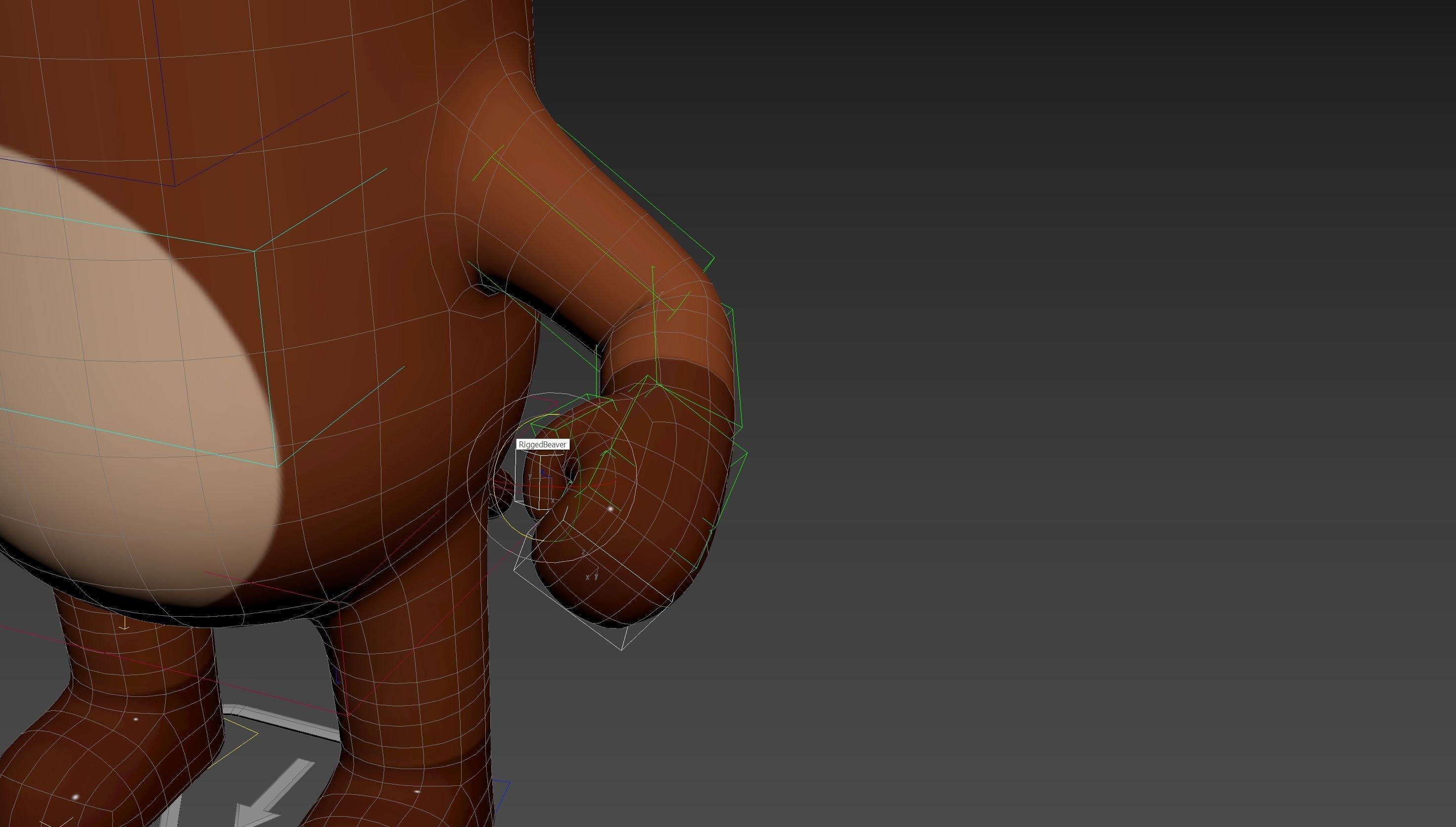 Rigged Beaver Character 3D model_21