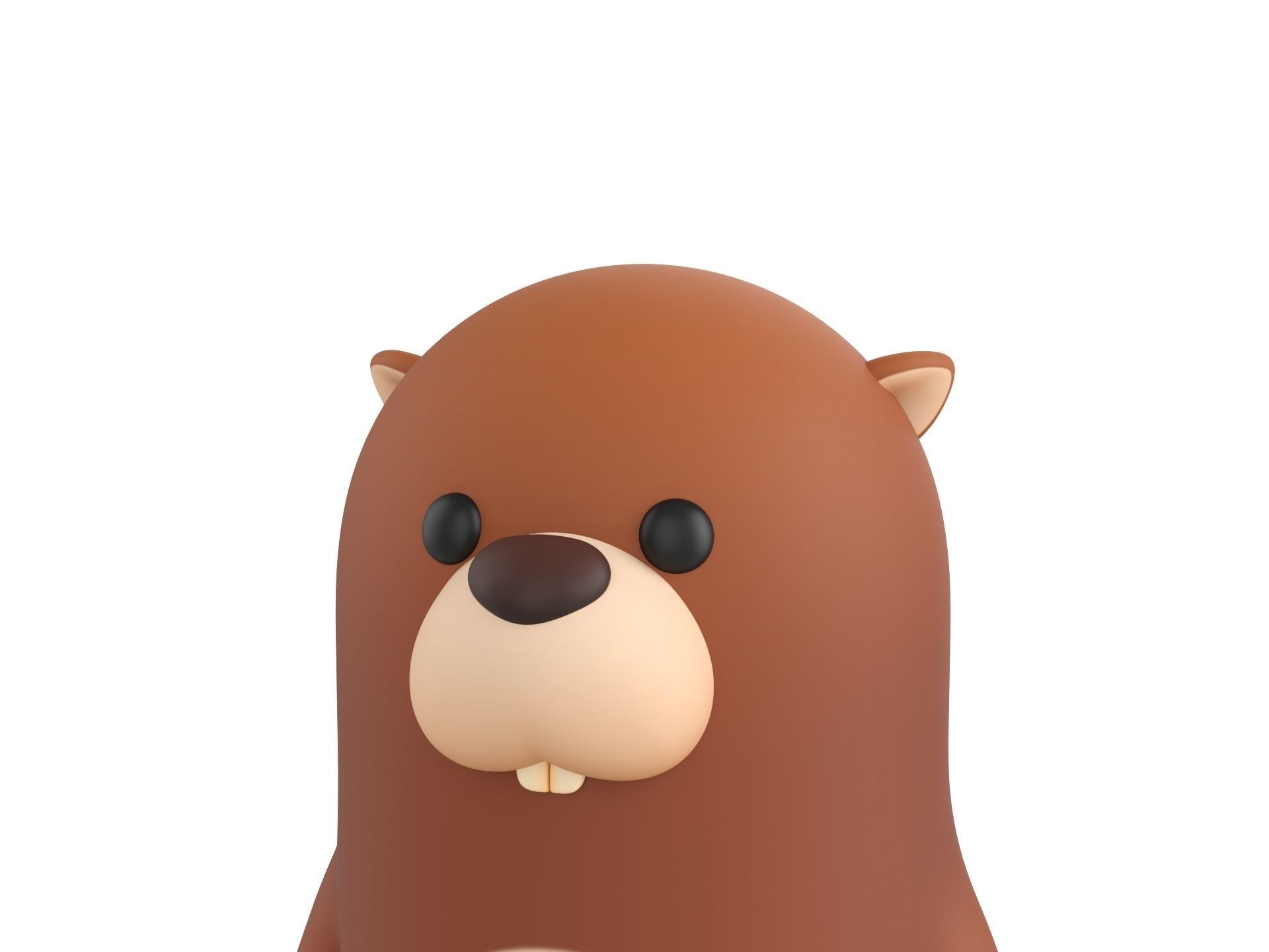 Rigged Beaver Character 3D model_9
