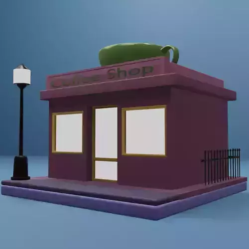 Best 3d cartoon Coffee Shop