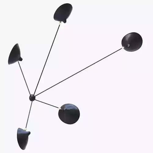 Serge Mouille Spider Sconce Five Arms MSC-SP5