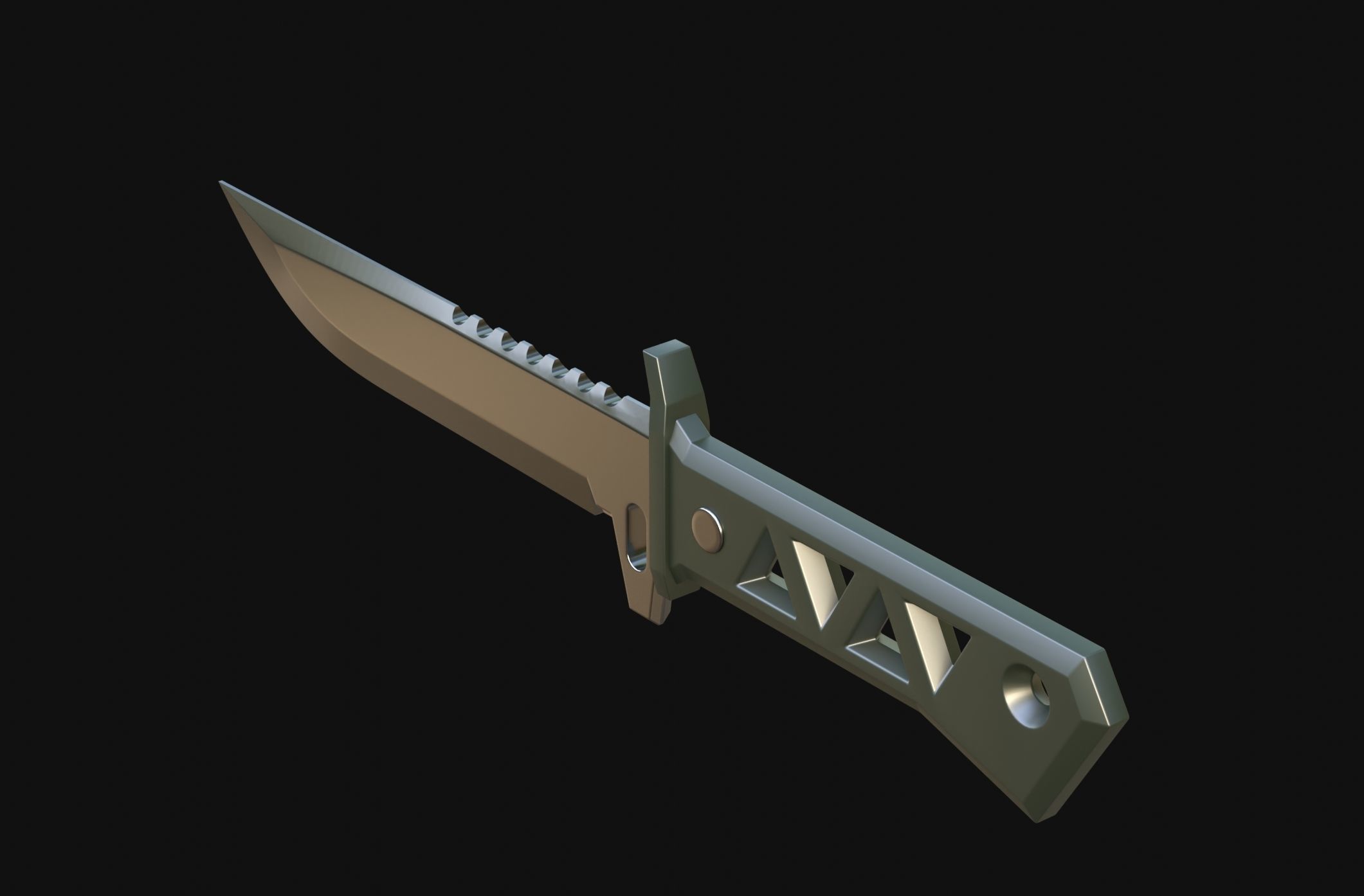 Xenohunter Knife Valorant - cosplay props 3D print model_7