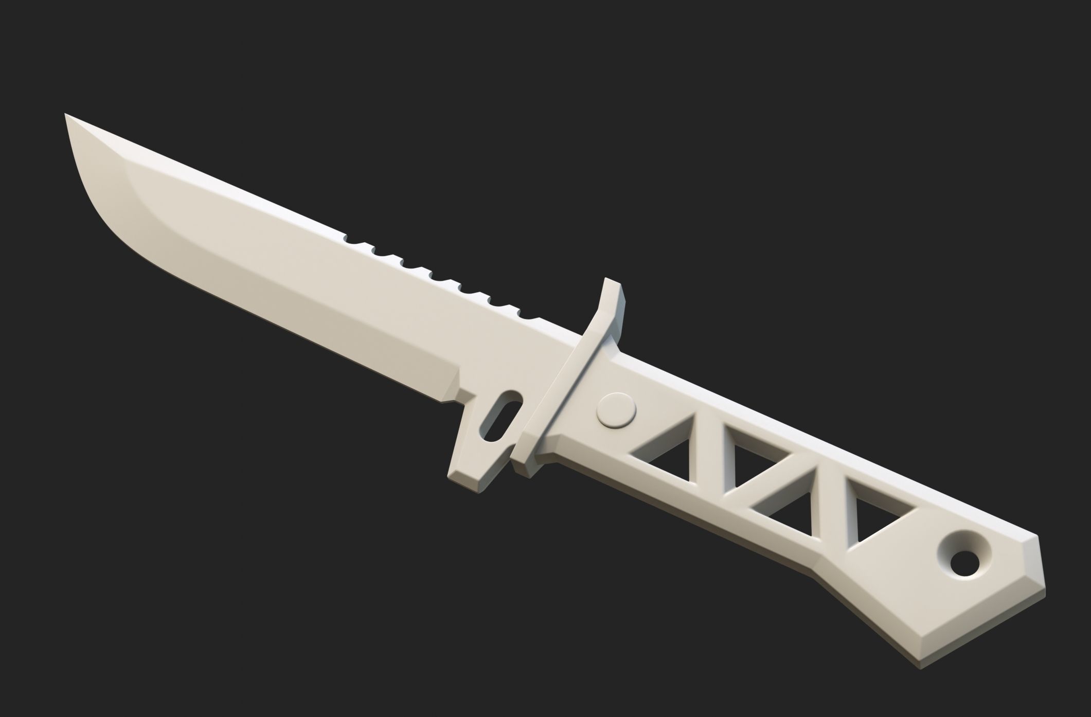 Xenohunter Knife Valorant - cosplay props 3D print model_3