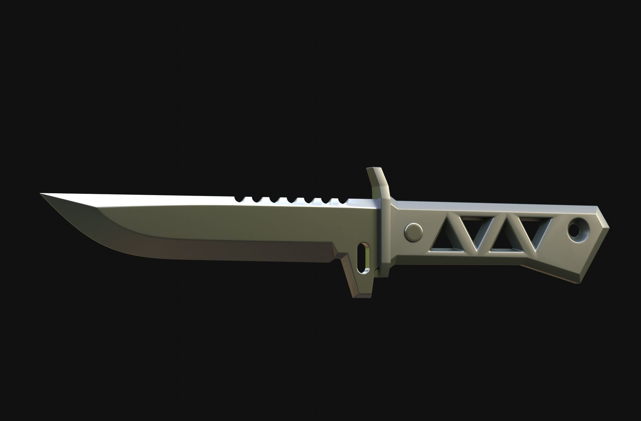 Xenohunter Knife Valorant - cosplay props 3D print model_4