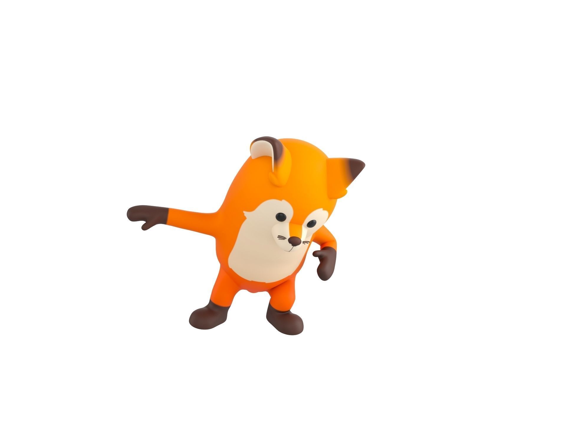 Rigged Fox Character 3D model_5