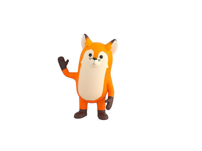 Rigged Fox Character 3D model