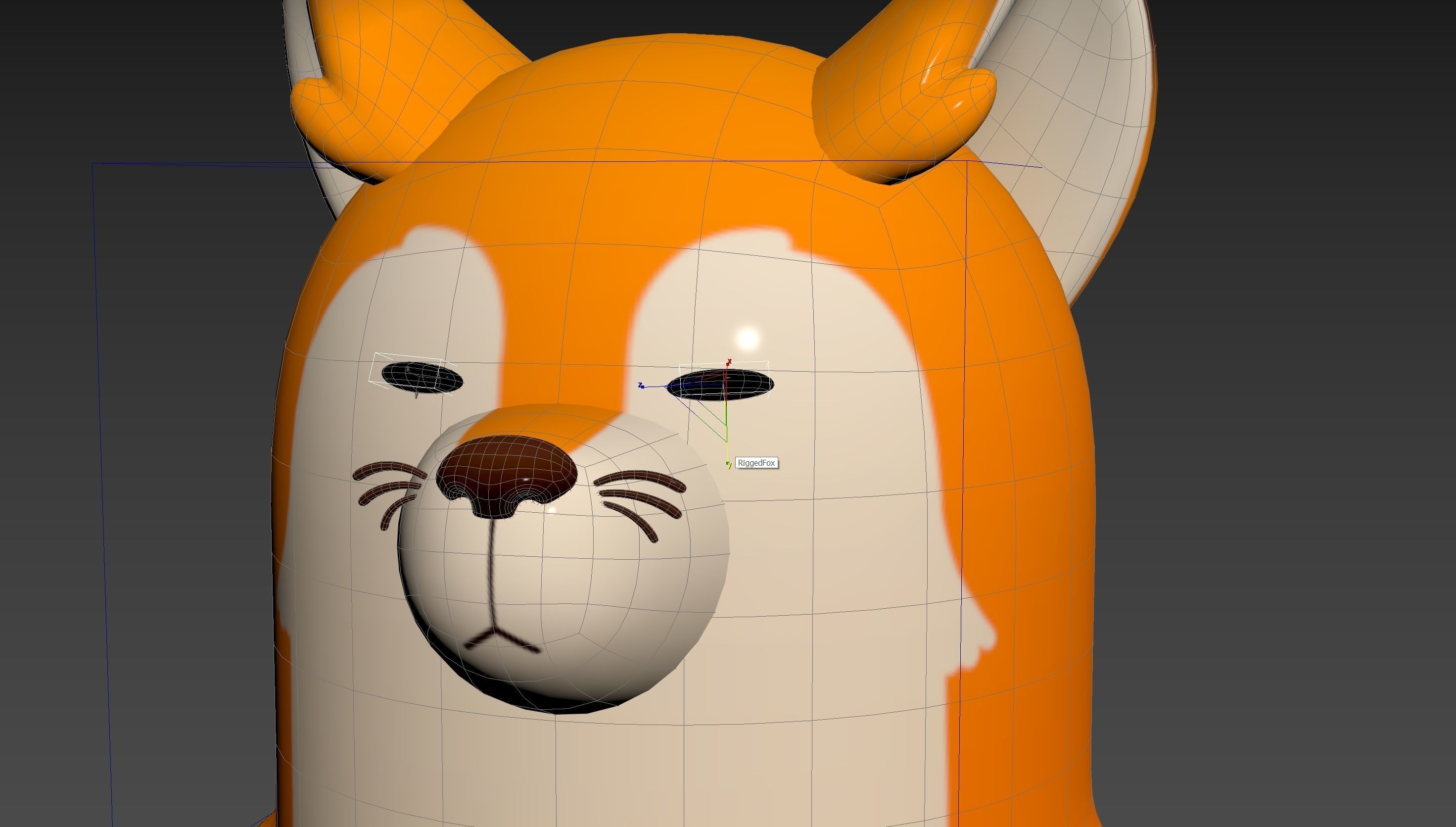 Rigged Fox Character 3D model_27