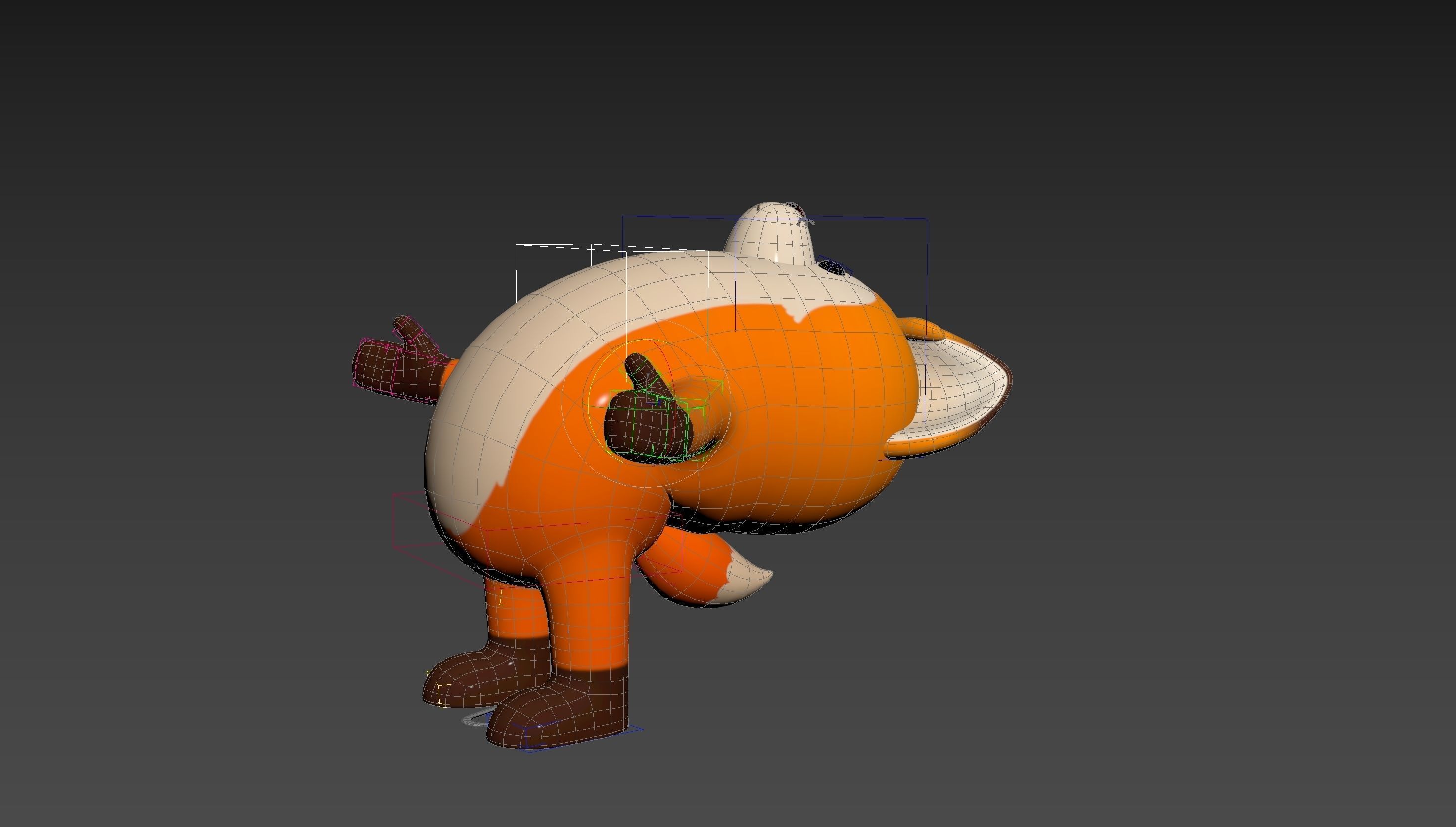 Rigged Fox Character 3D model_25