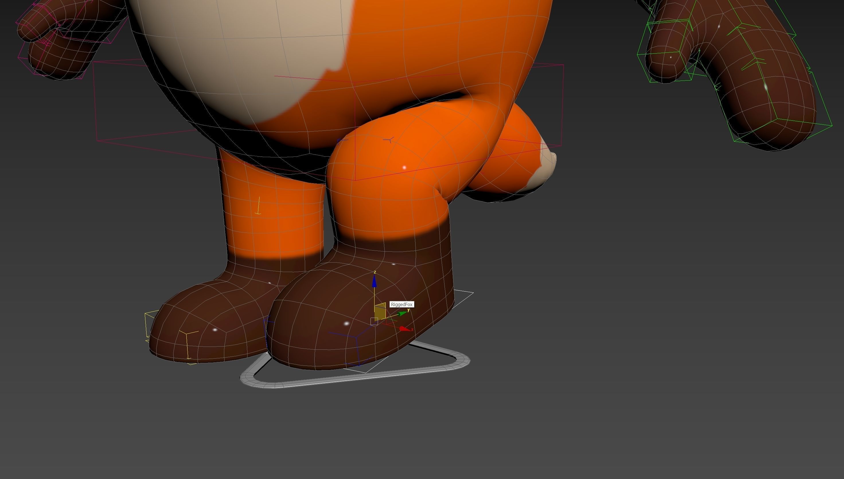 Rigged Fox Character 3D model_22