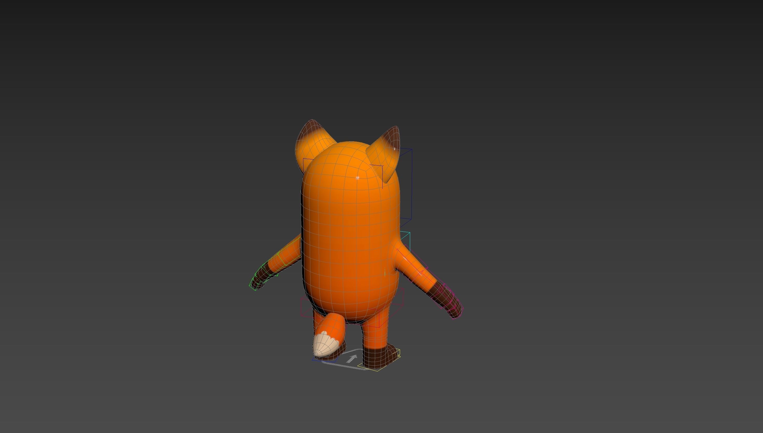Rigged Fox Character 3D model_16