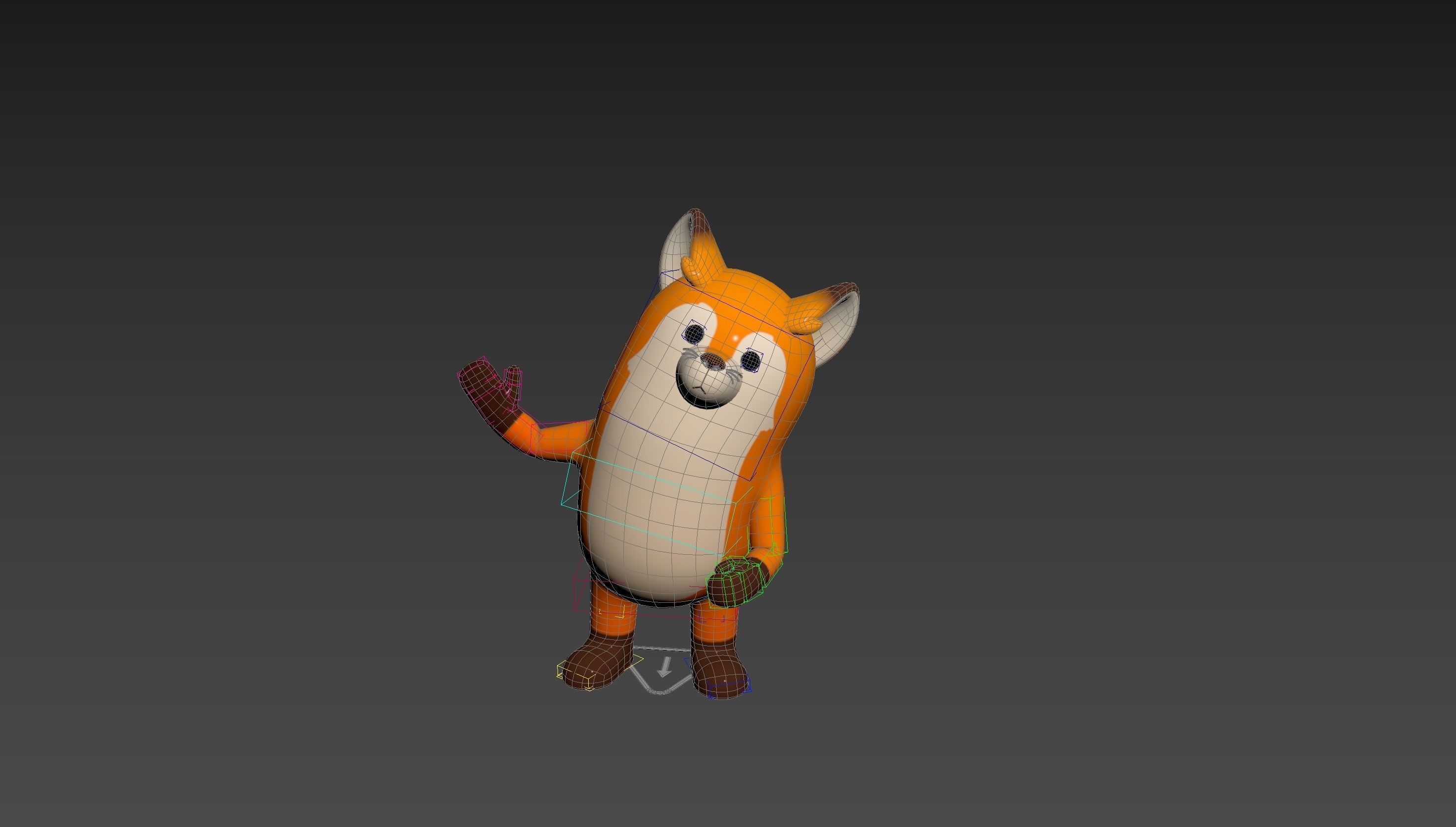 Rigged Fox Character 3D model_18