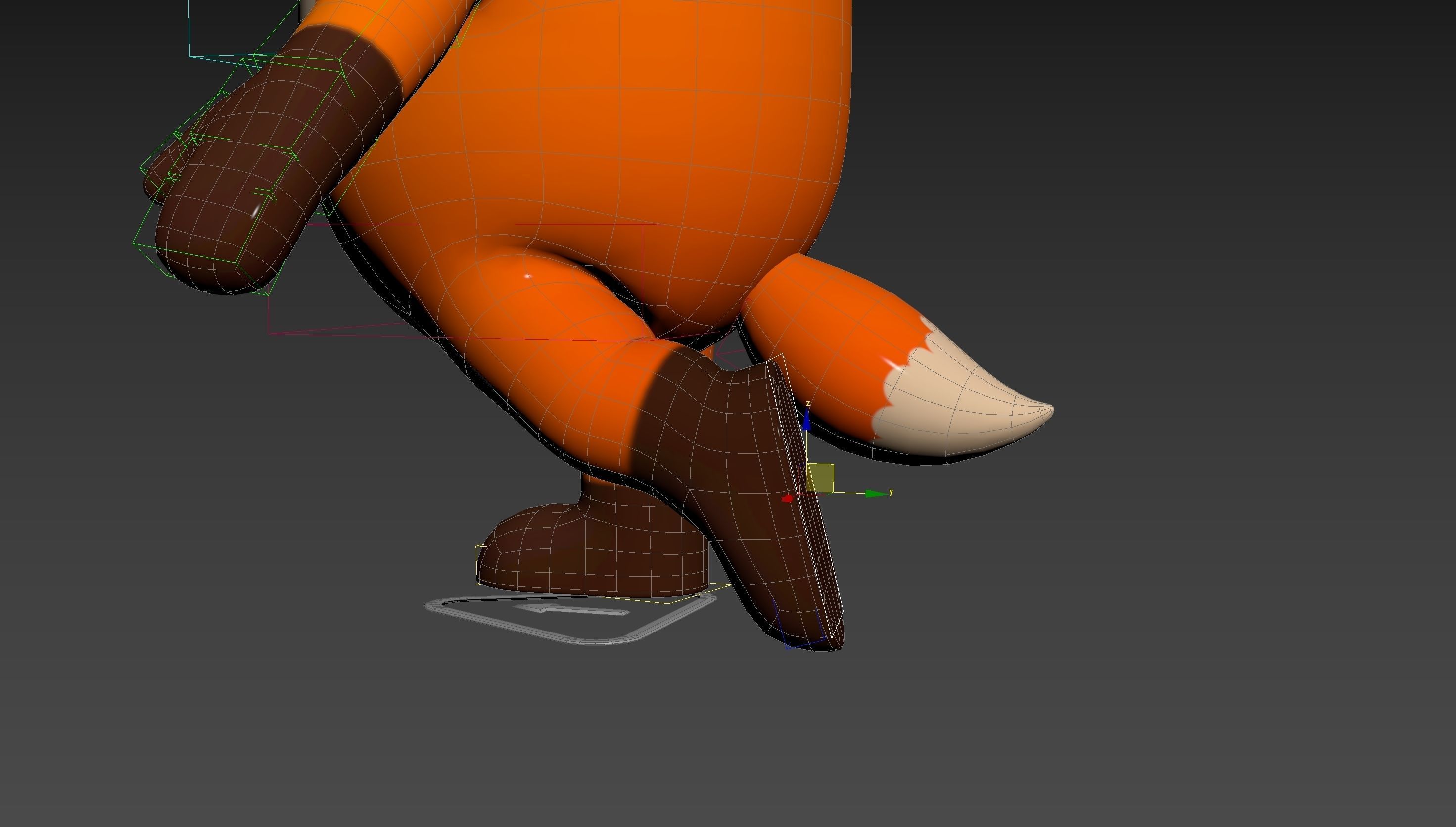 Rigged Fox Character 3D model_23