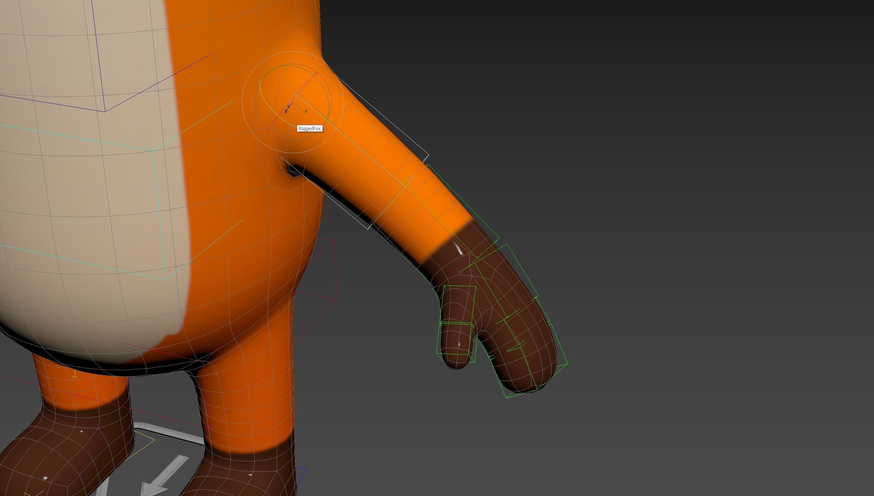 Rigged Fox Character 3D model_19