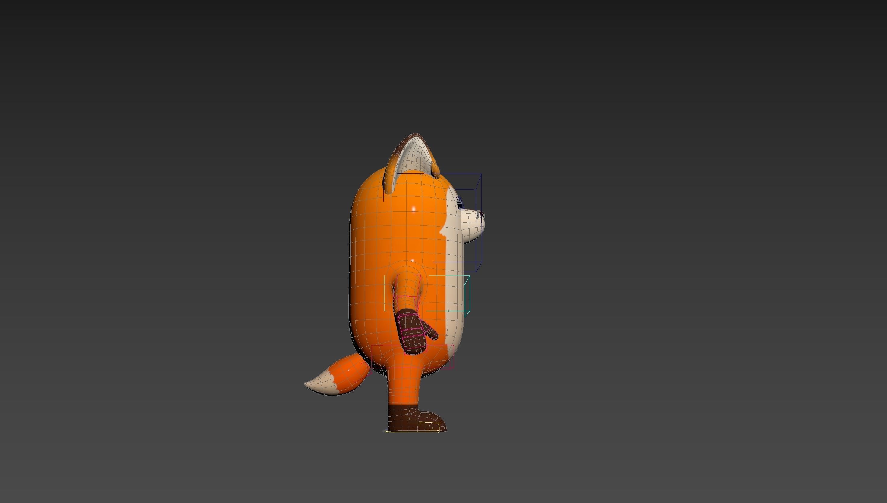 Rigged Fox Character 3D model_15