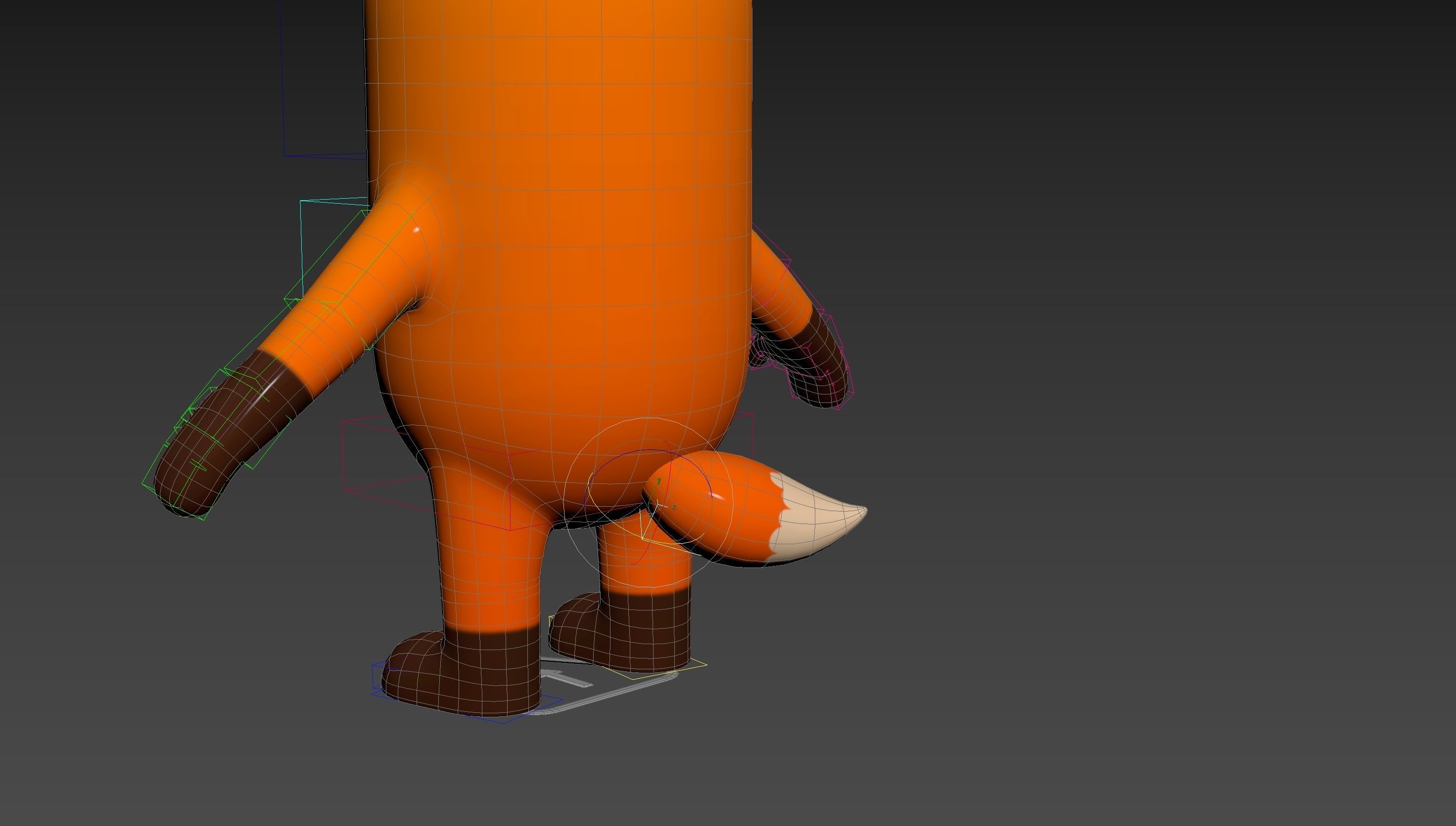 Rigged Fox Character 3D model_28