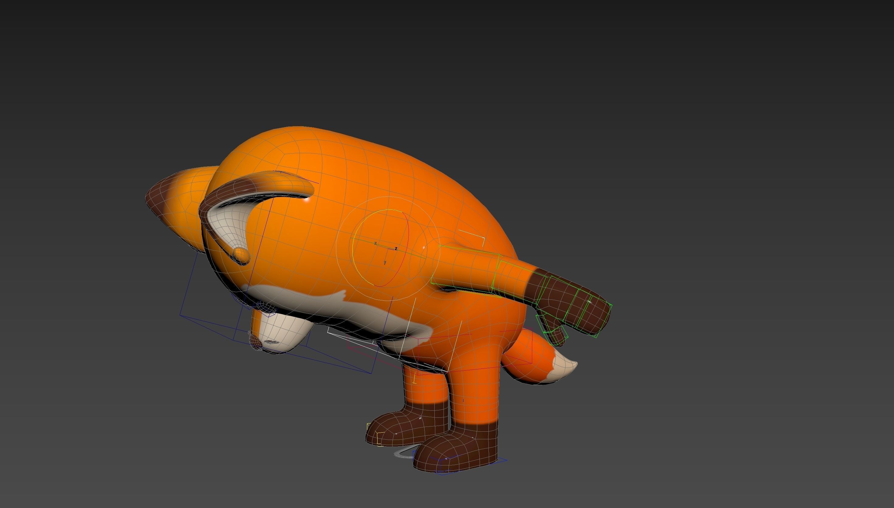 Rigged Fox Character 3D model_24