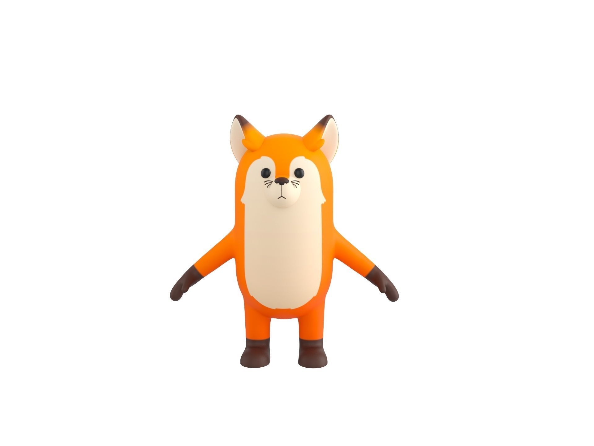 Rigged Fox Character 3D model_2