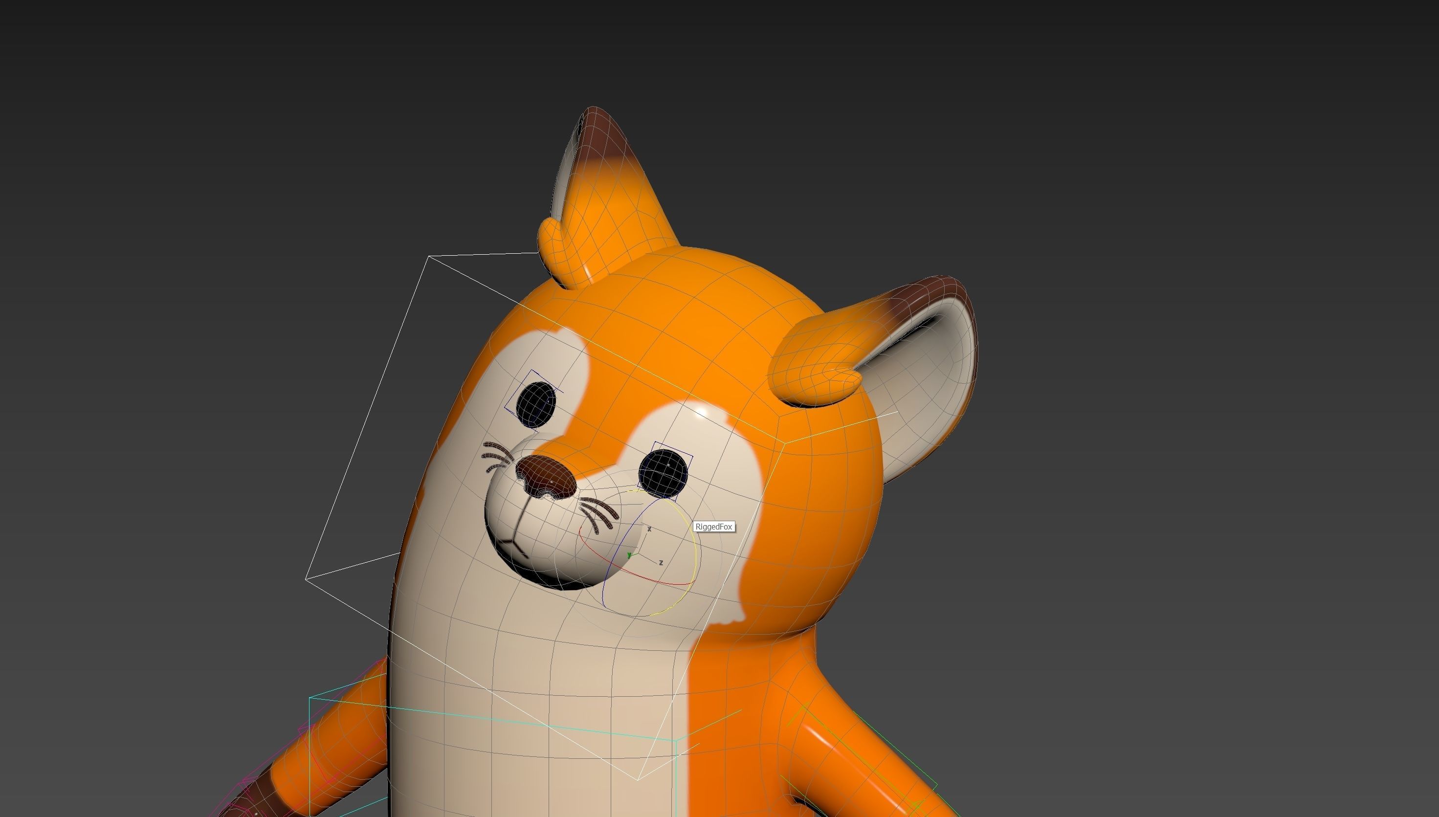 Rigged Fox Character 3D model_26