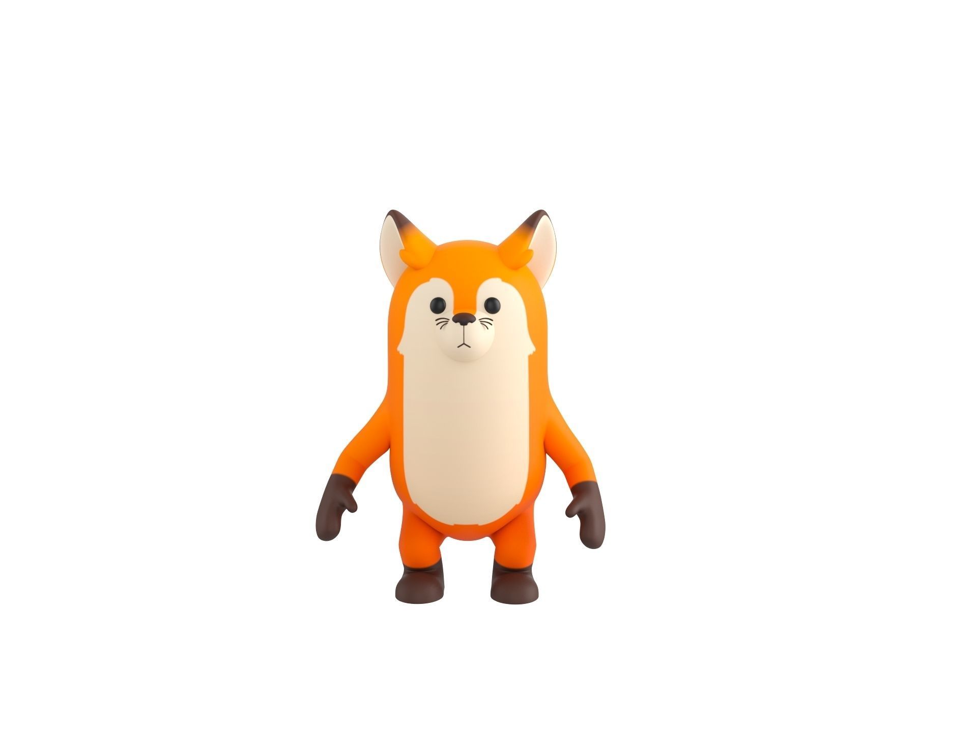 Rigged Fox Character 3D model_4