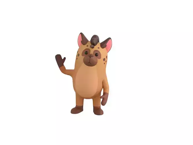 Rigged Hyena Character 3D model