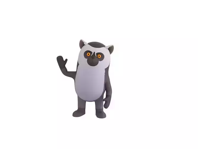 Rigged Lemur Character