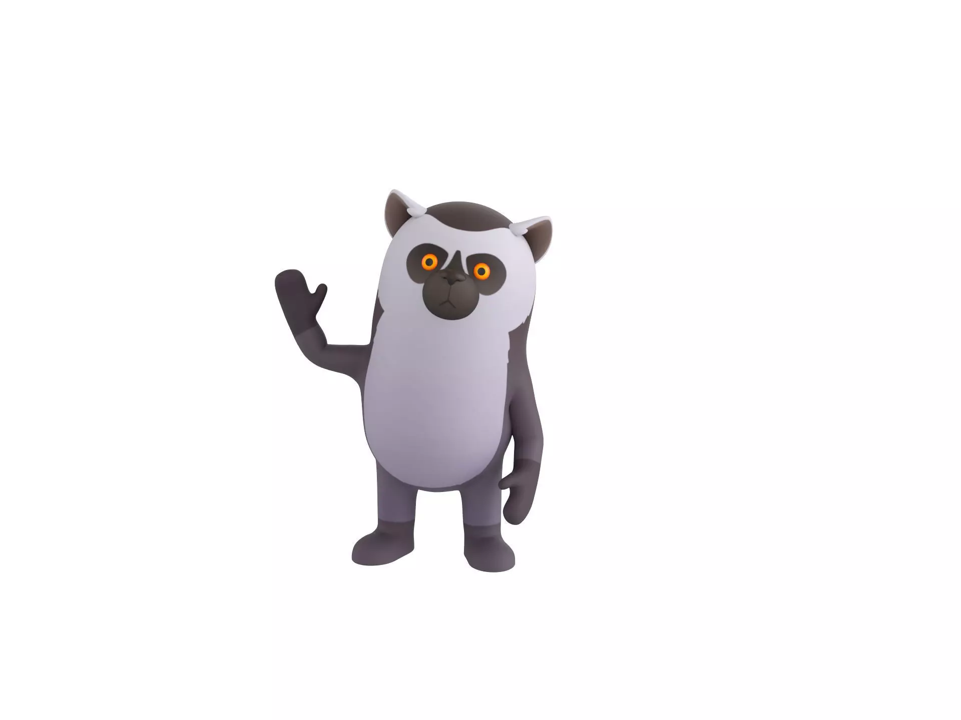 Rigged Lemur Character 3D model