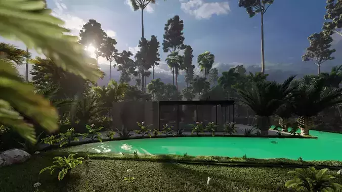 Exterior render naturaleza  3D model