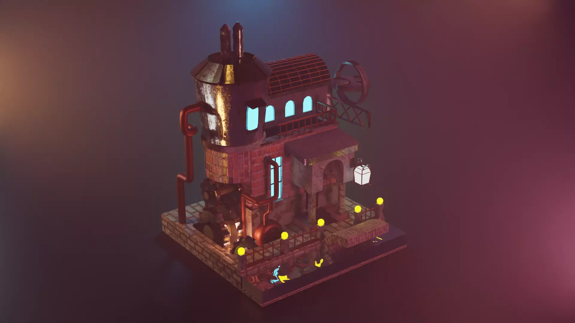 Steampunk Lab 3D model