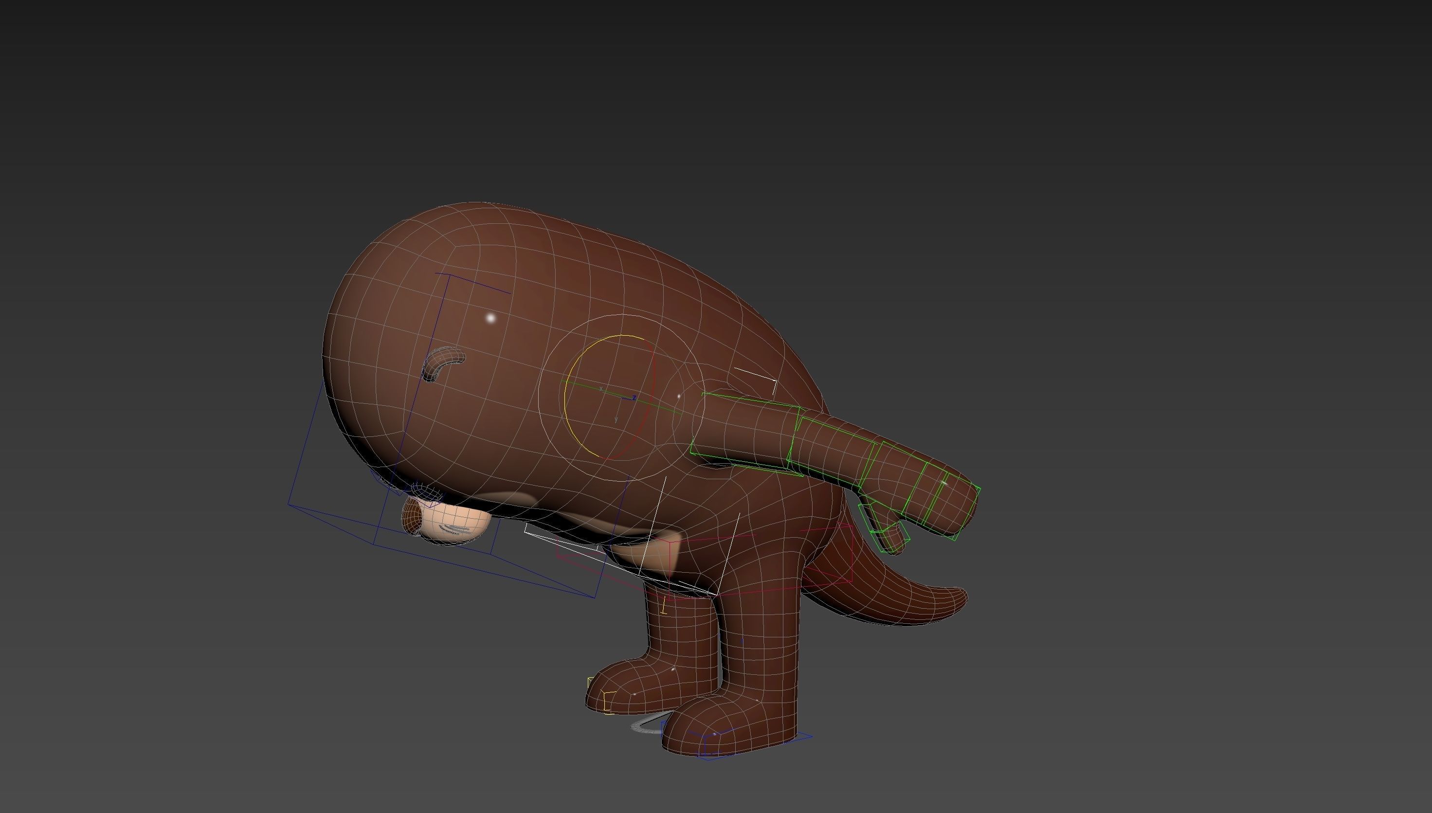 Rigged Otter Character 3D model_24