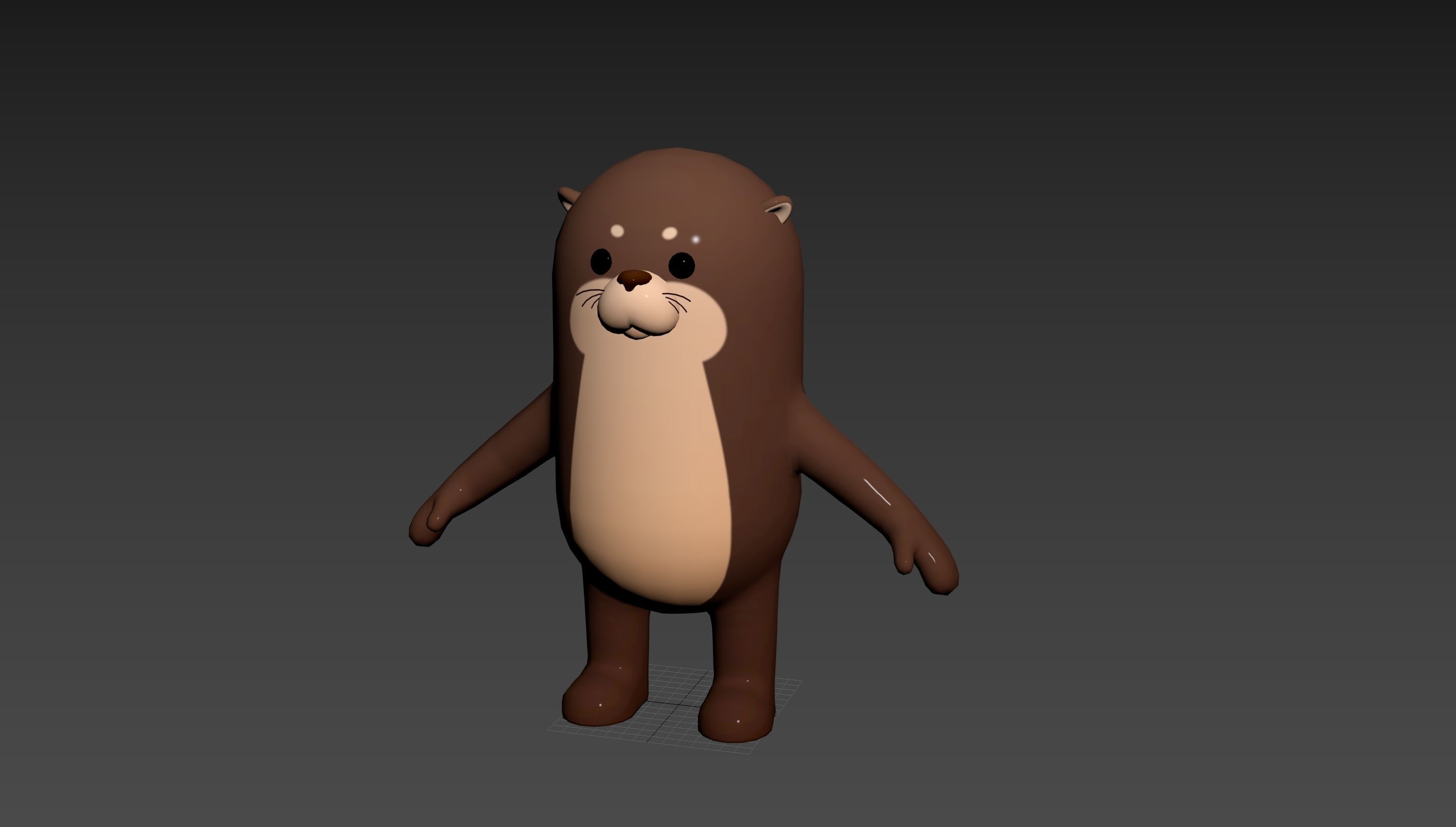 Rigged Otter Character 3D model_30