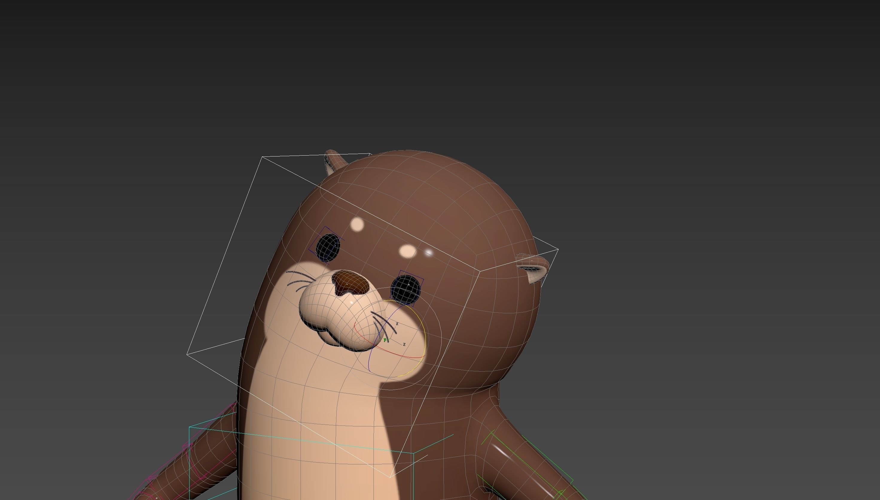 Rigged Otter Character 3D model_26