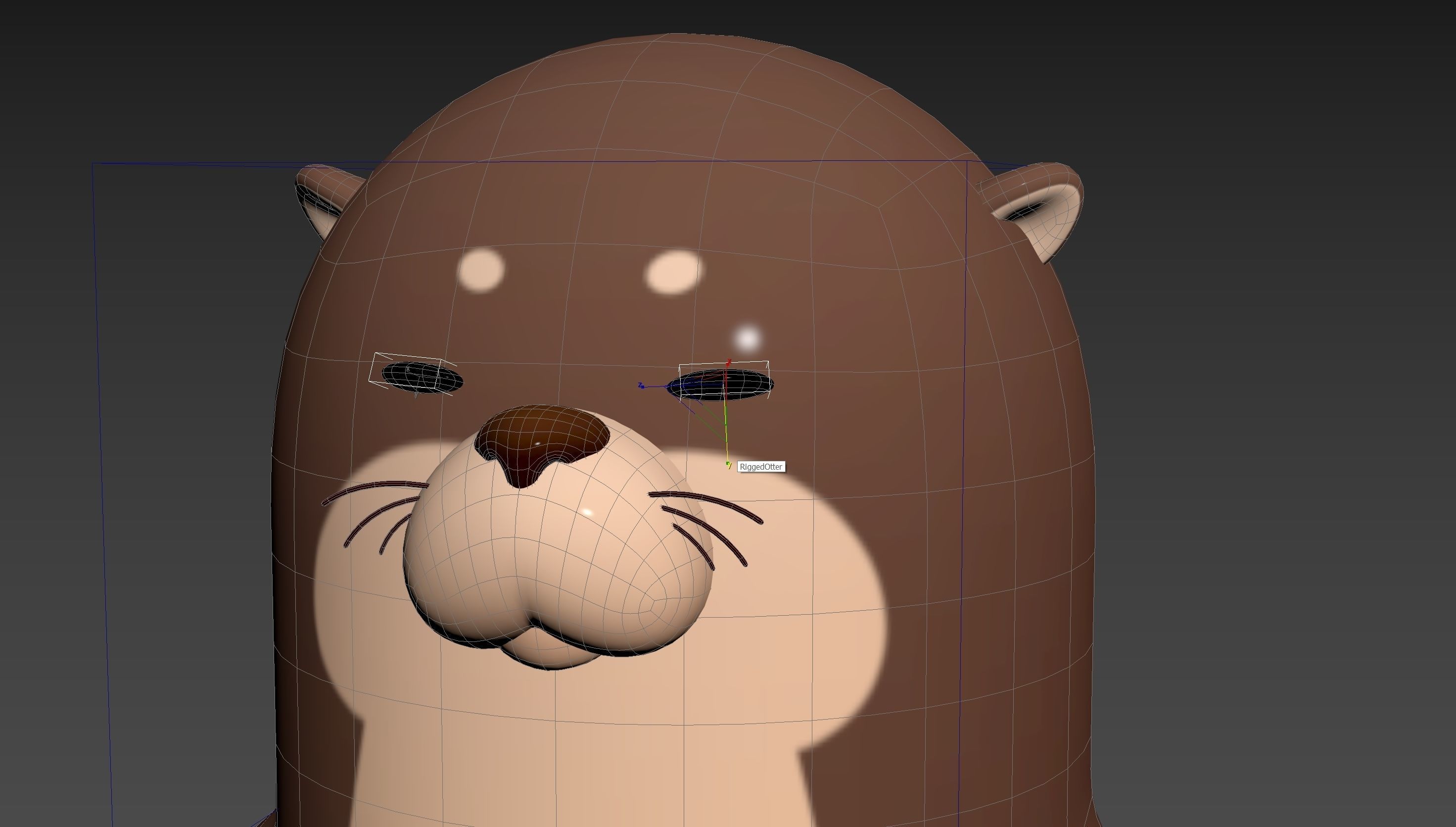 Rigged Otter Character 3D model_27