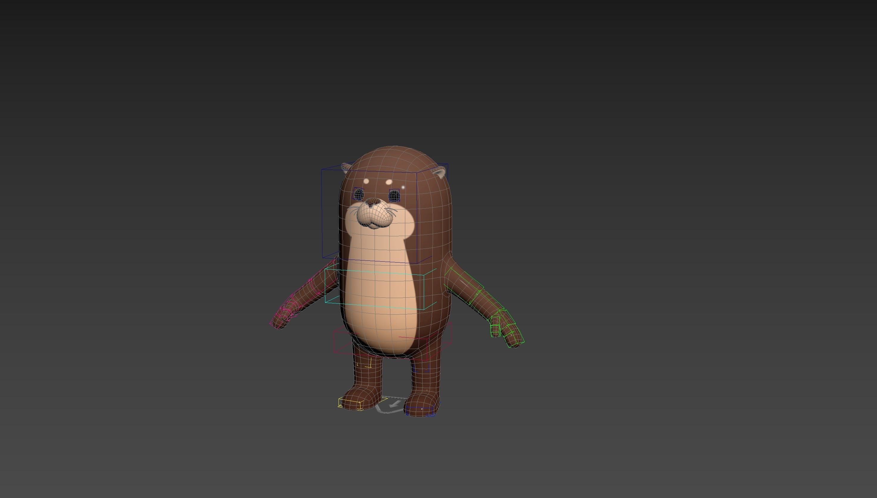 Rigged Otter Character 3D model_12