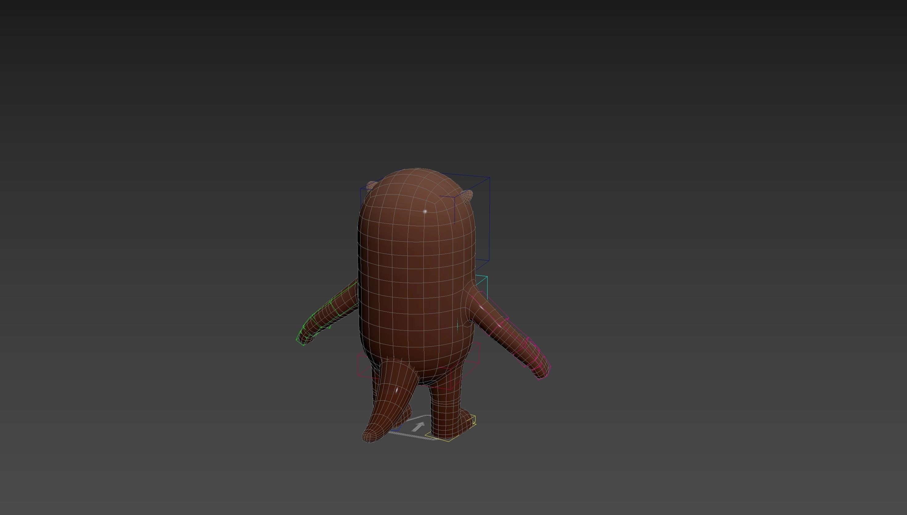 Rigged Otter Character 3D model_16