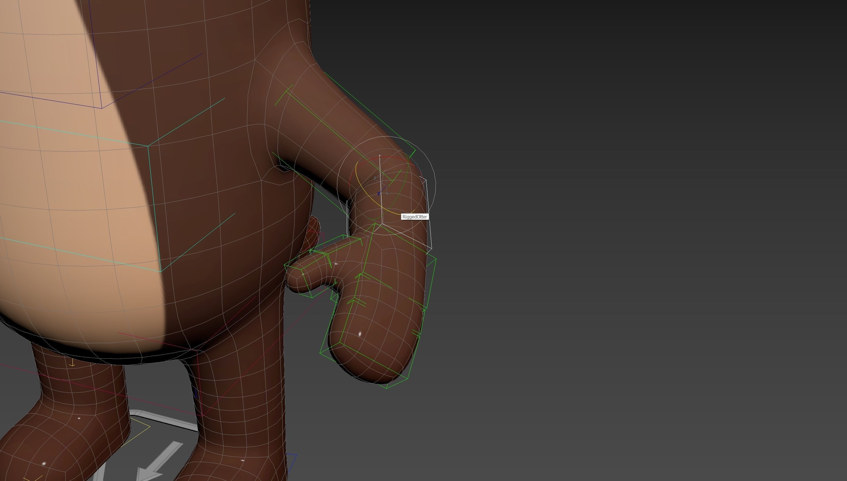 Rigged Otter Character 3D model_20