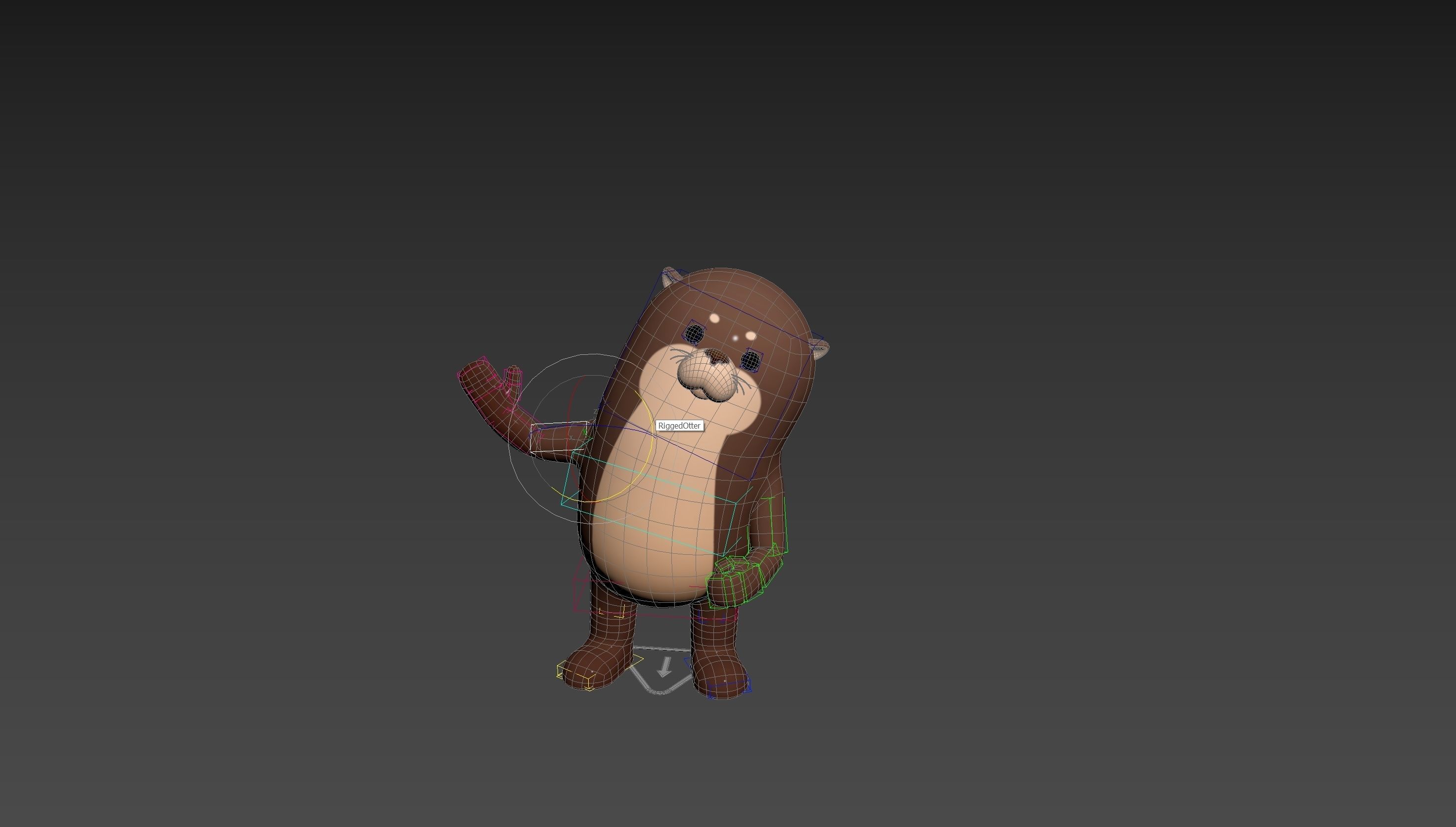 Rigged Otter Character 3D model_18