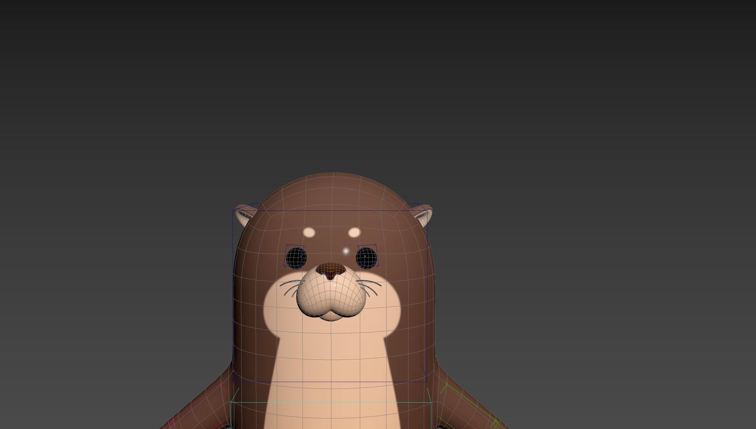 Rigged Otter Character 3D model_14