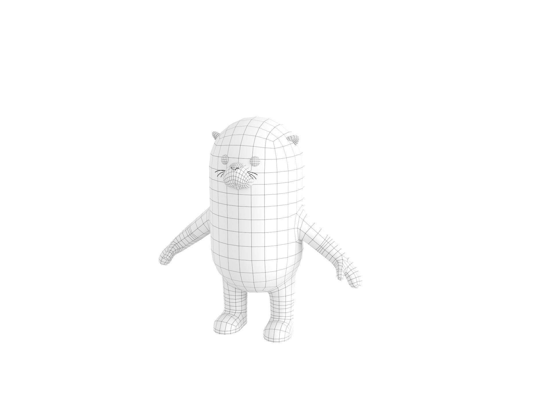 Rigged Otter Character 3D model_31