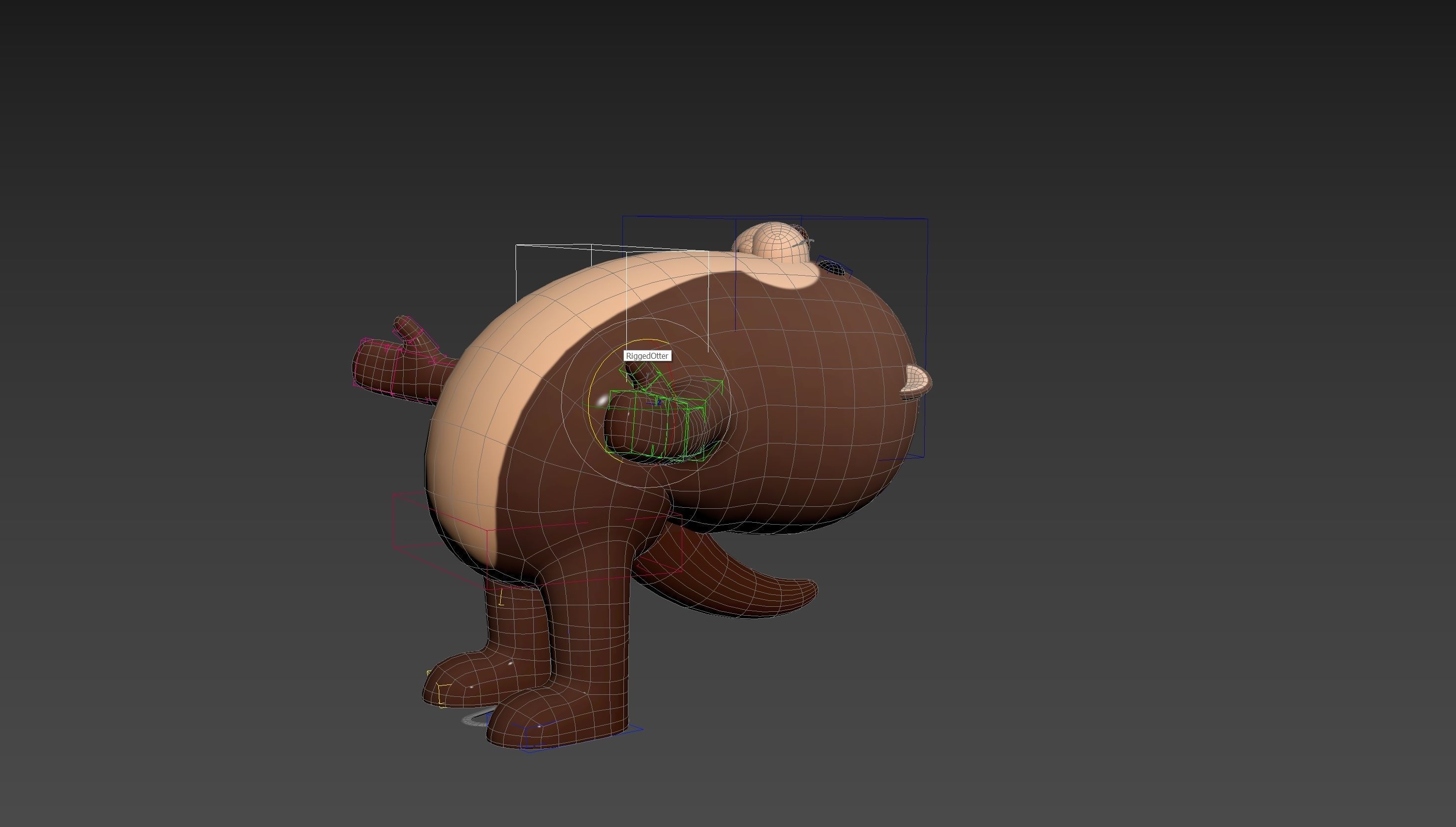 Rigged Otter Character 3D model_25