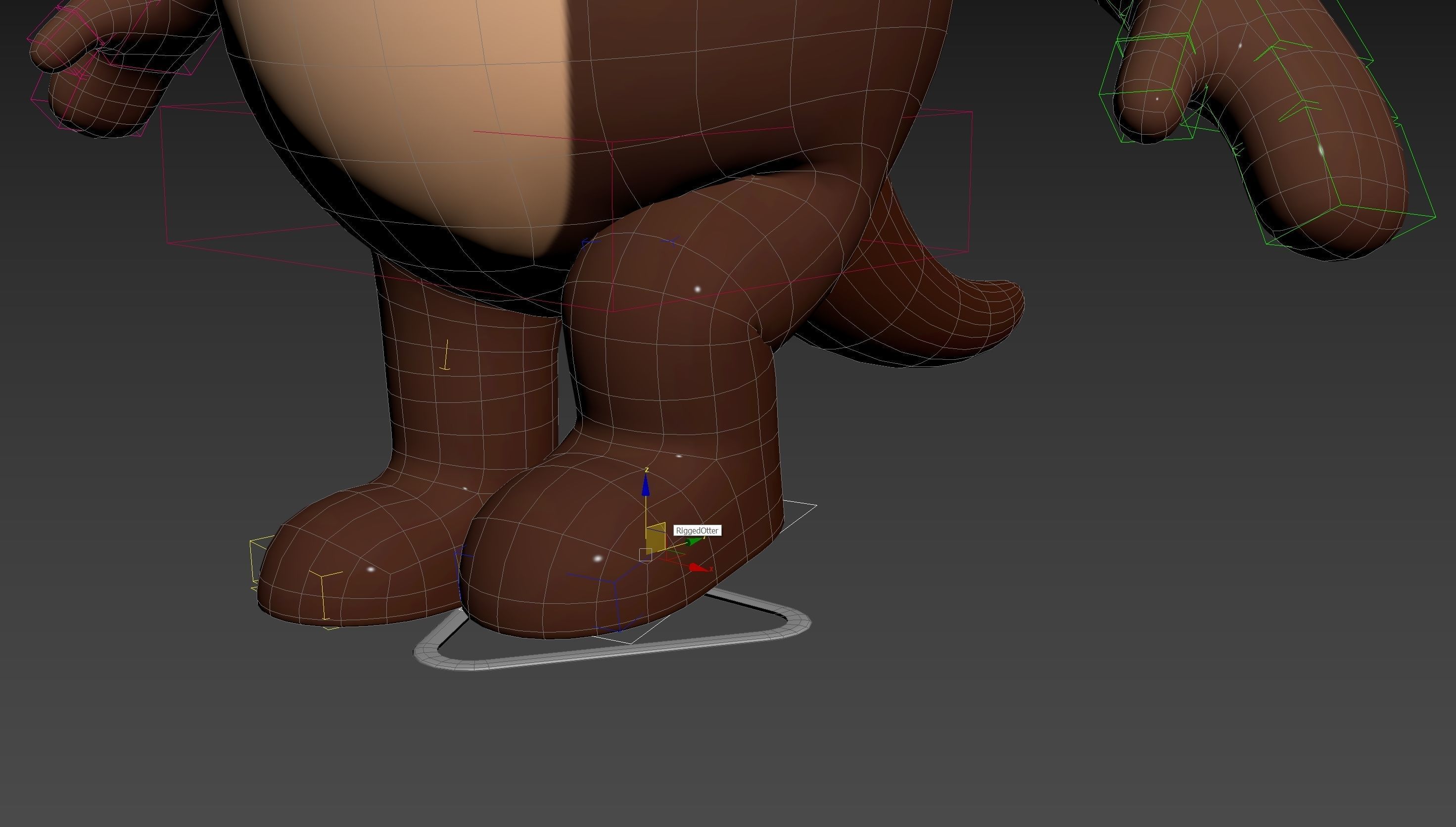 Rigged Otter Character 3D model_22