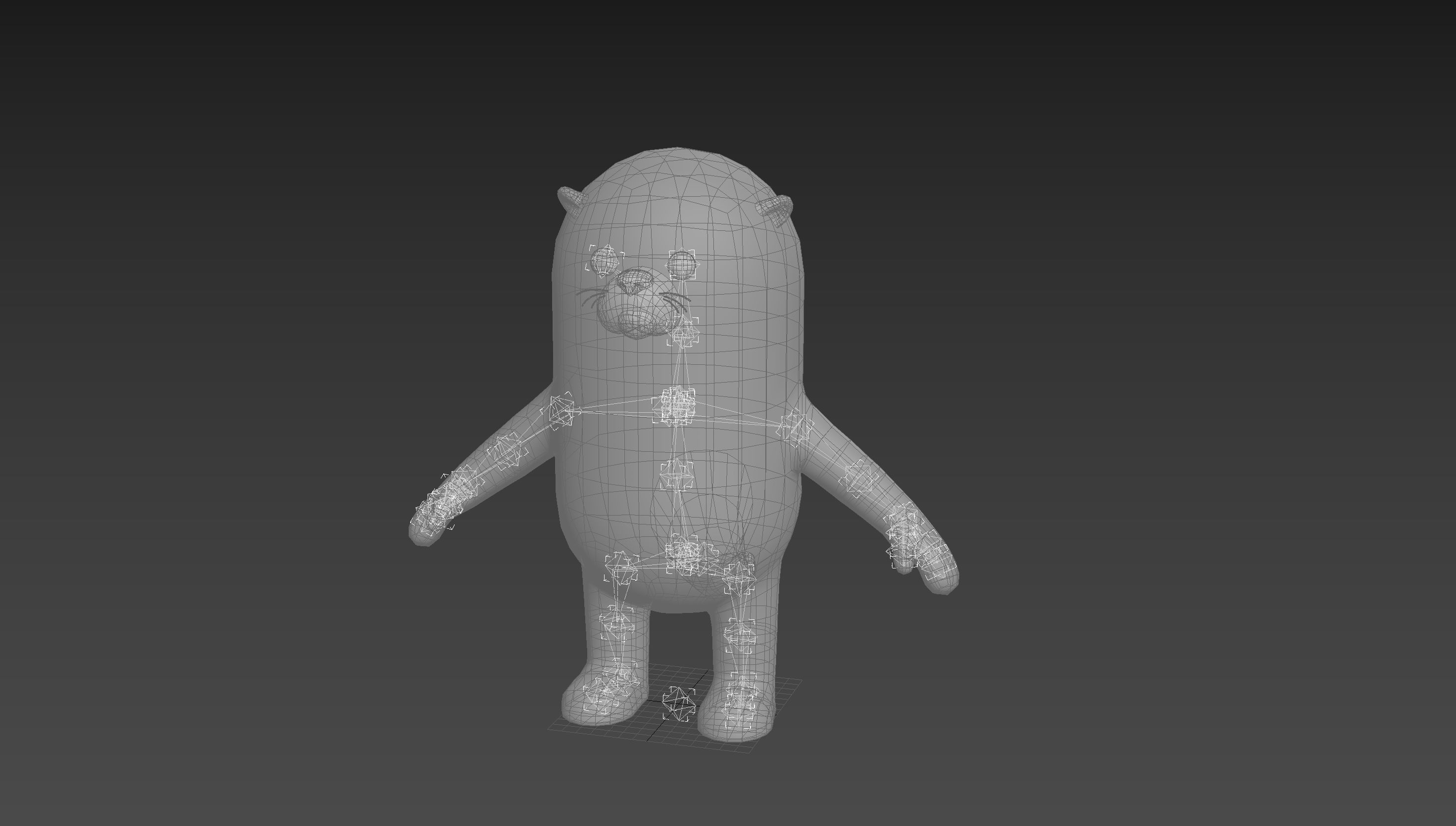 Rigged Otter Character 3D model_29