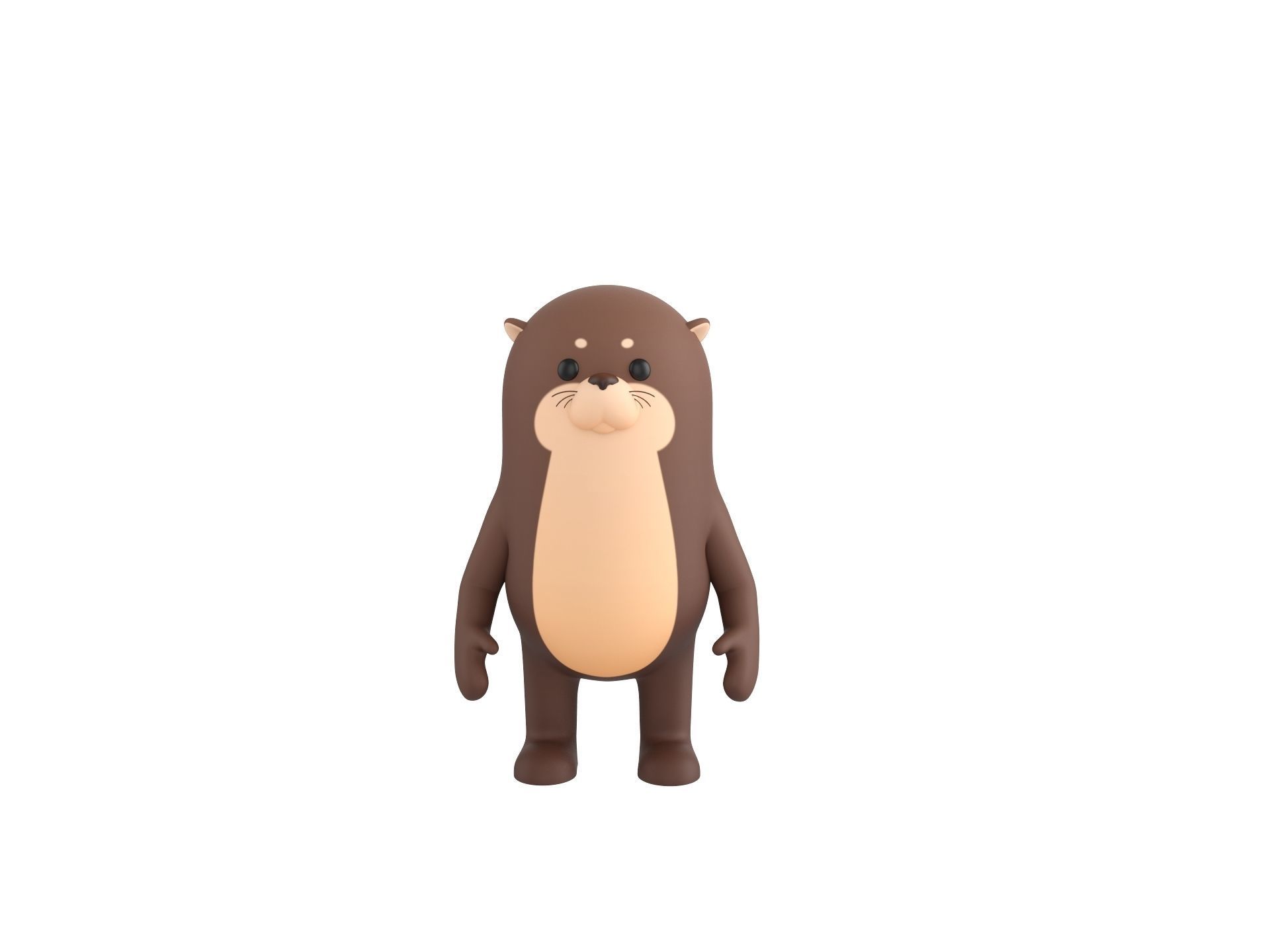 Rigged Otter Character 3D model_3