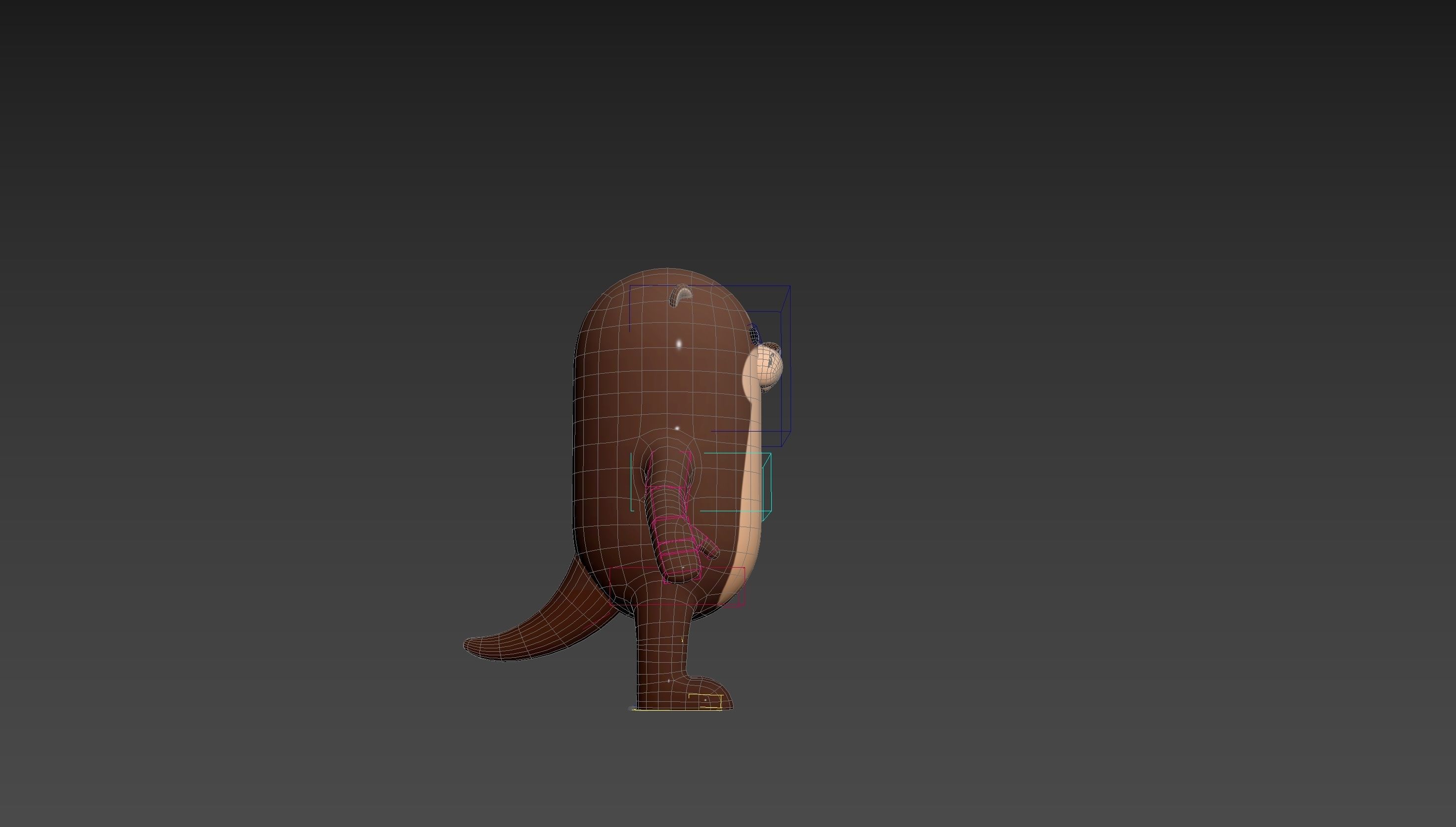 Rigged Otter Character 3D model_15